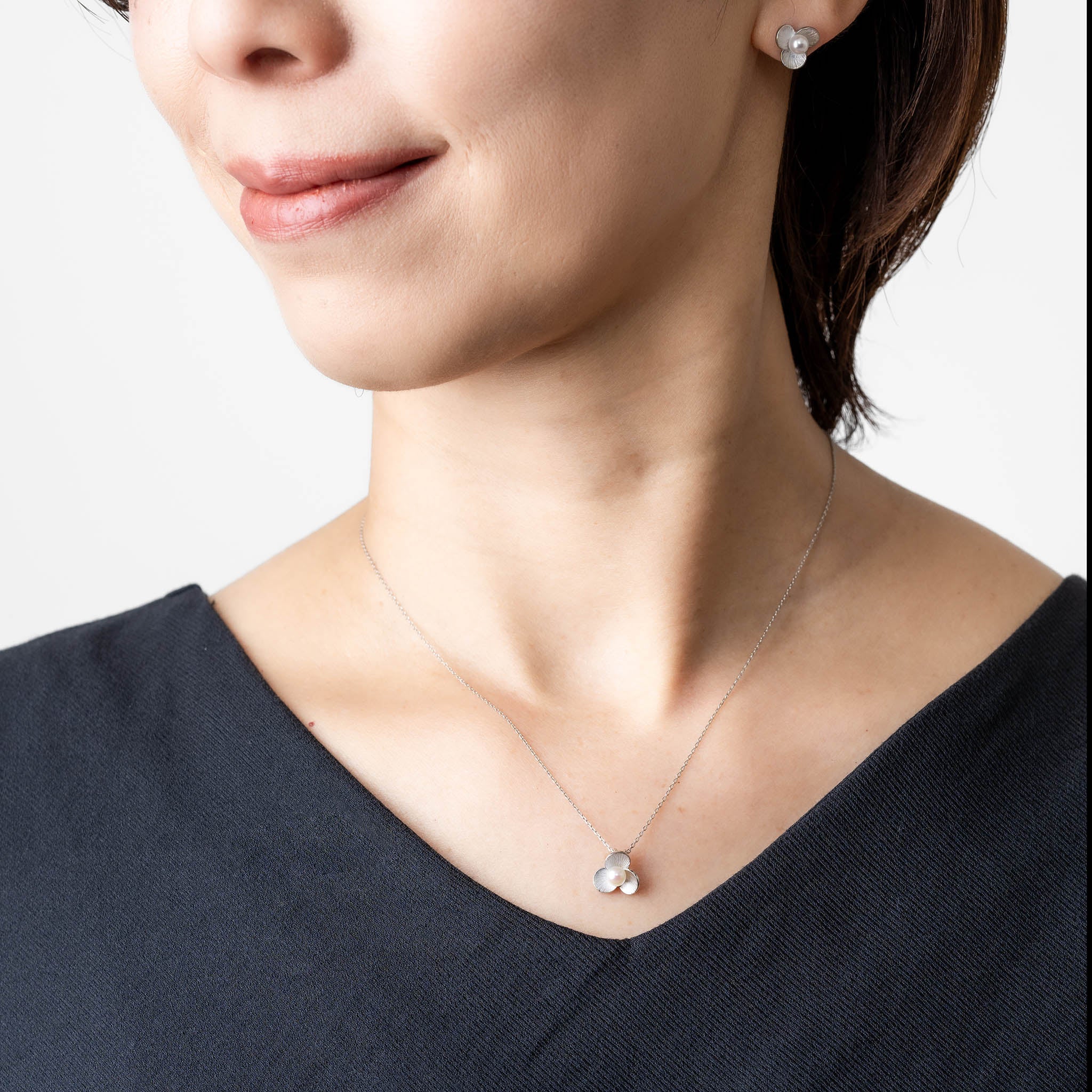 パール プラチナネックレス(アコヤ真珠/6月誕生石)《M0010069》