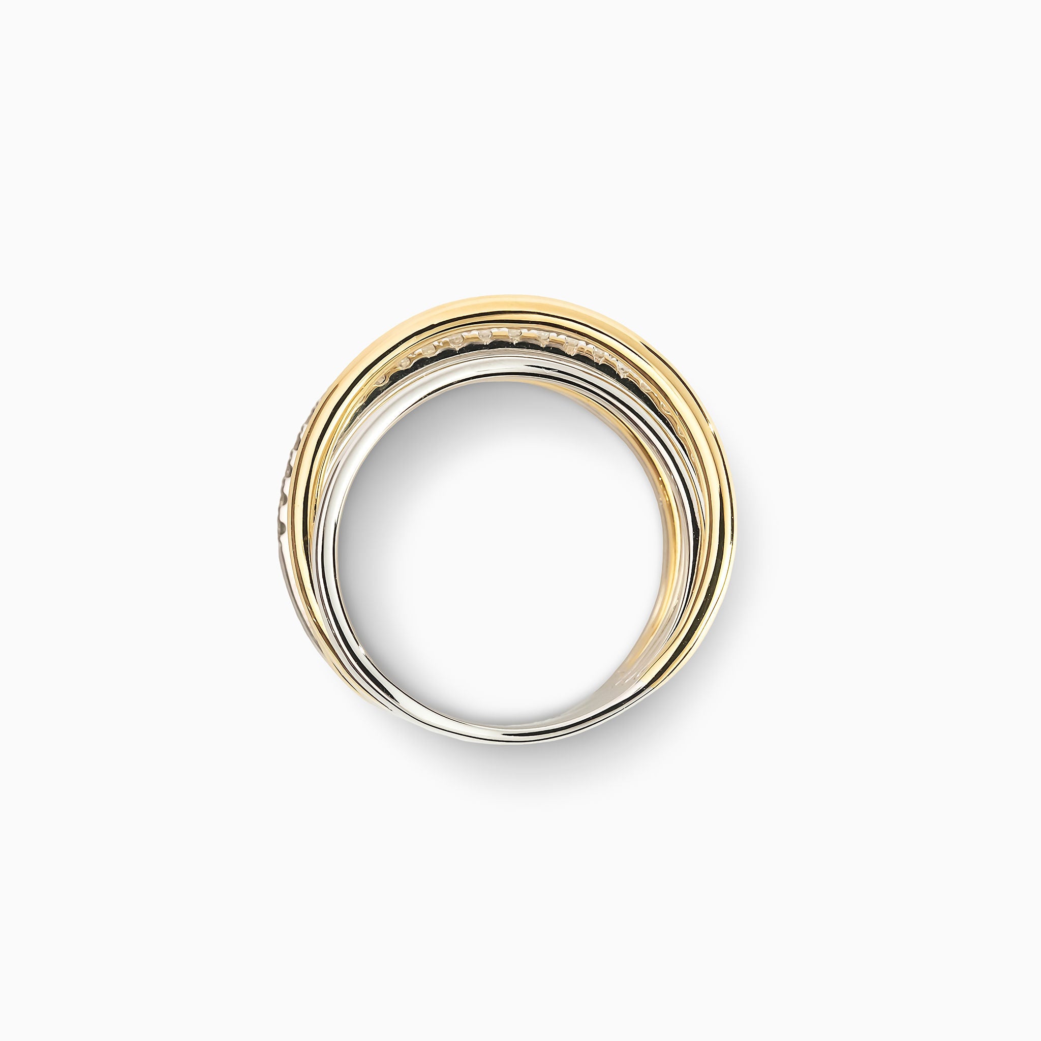 ダイヤモンド シルバー/K18リング(コンビカラー/4月誕生石)《M0010086》