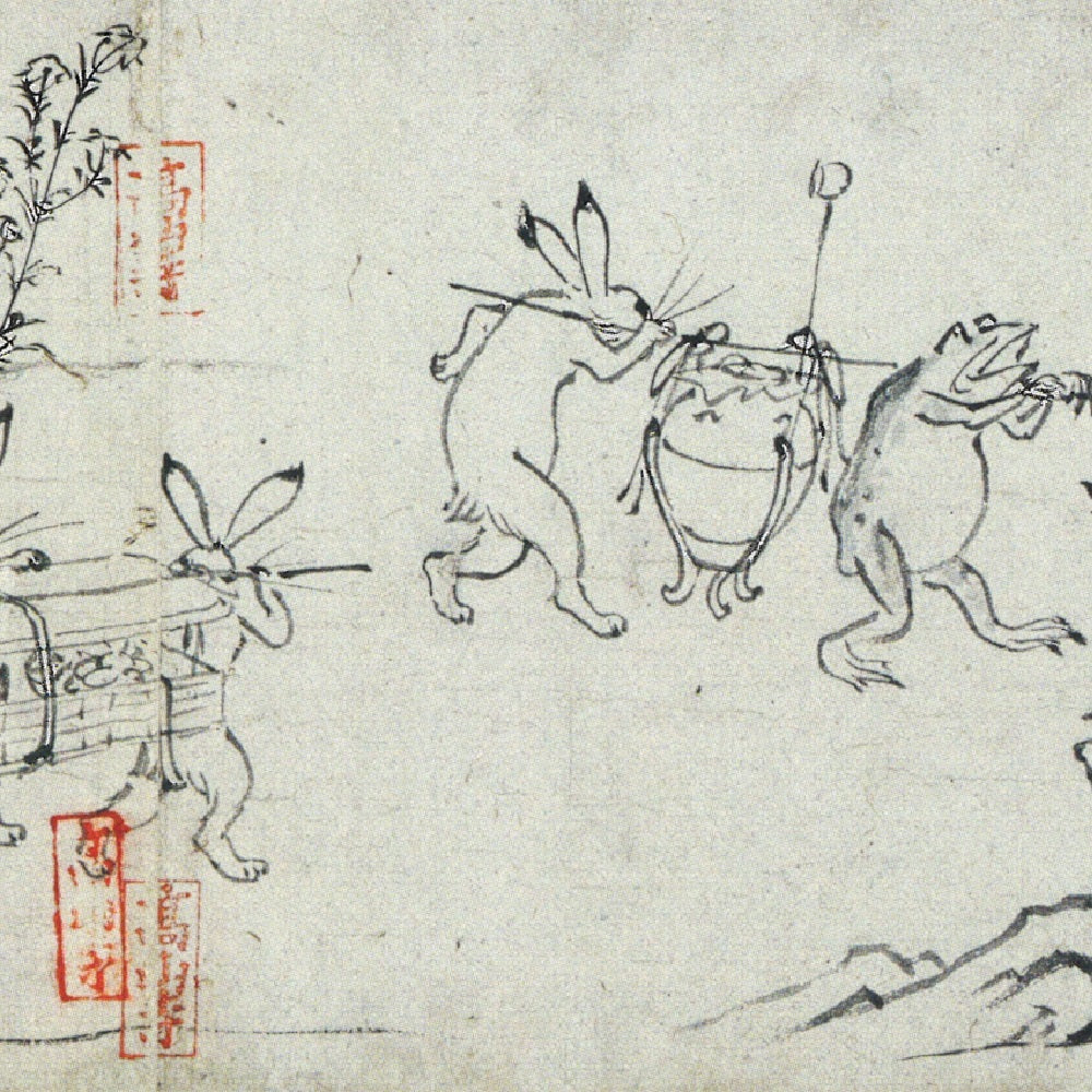 張り合わせ石(フェルスパー/クォーツ) シルバーリング(鳥獣戯画)《M0050003》