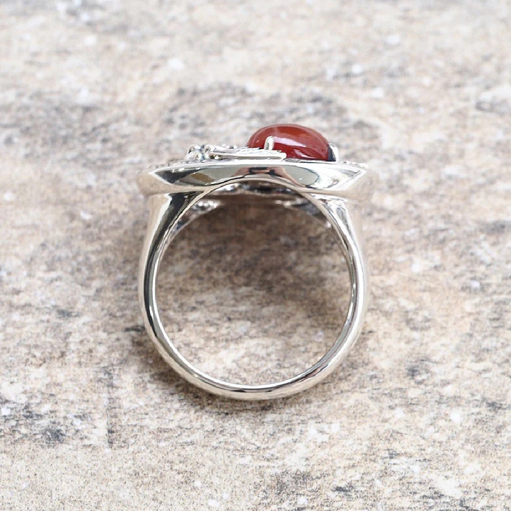 カーネリアン/マルカジット シルバーリング(鳥獣戯画)《M0050005》