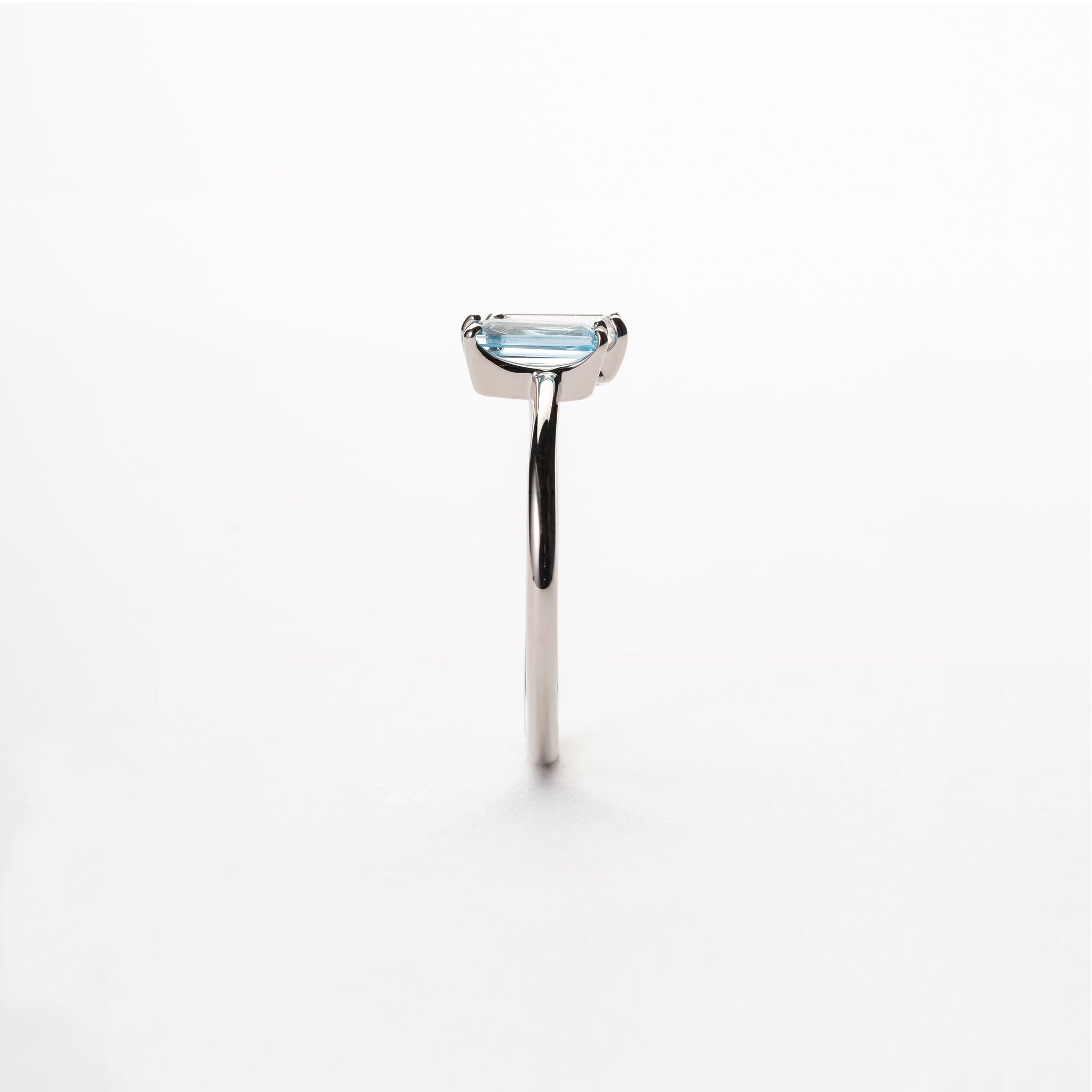 ロッククリスタル/ブルートパーズ プラチナリング《M0060004》