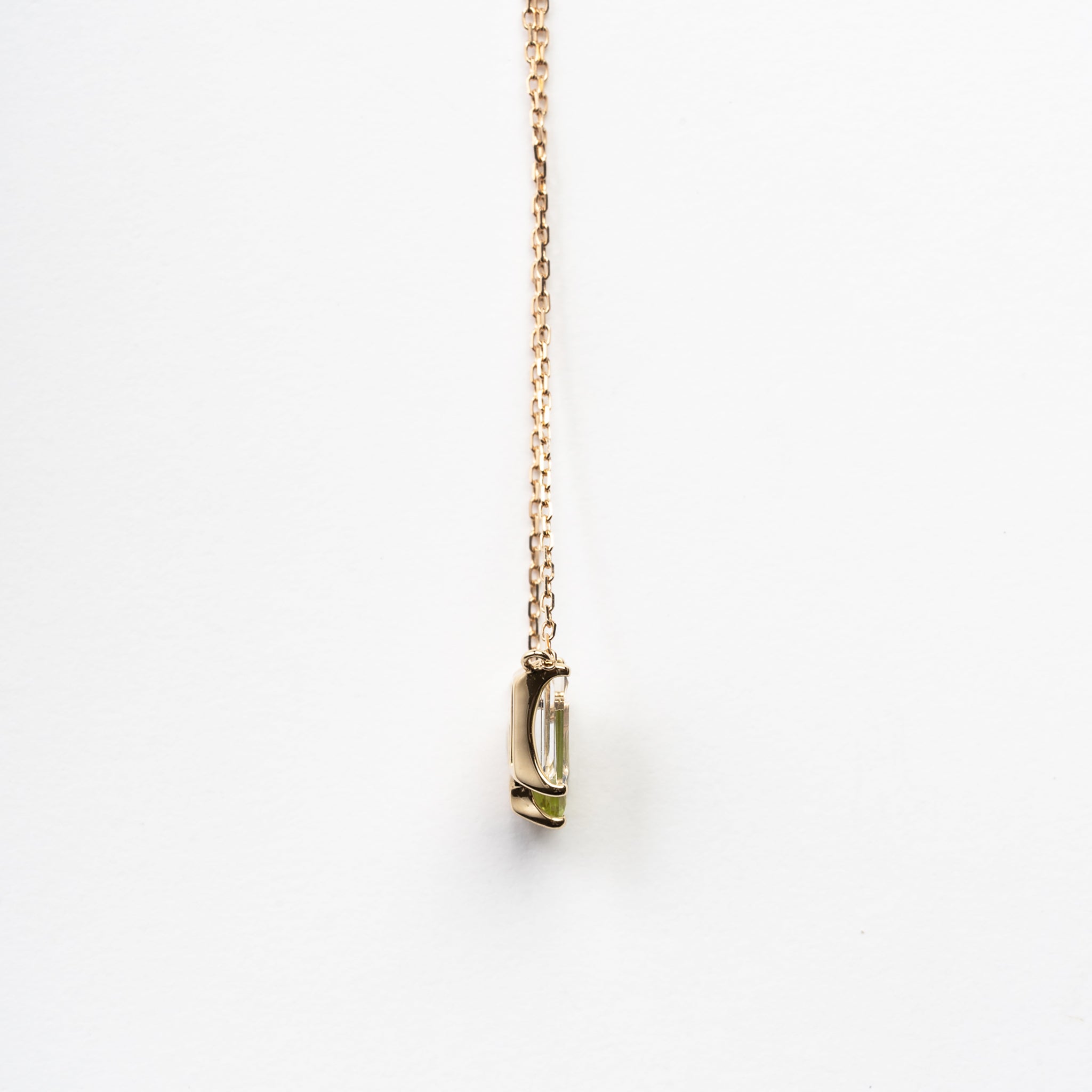 ロッククリスタル/ペリドット K10ネックレス《M0060006》