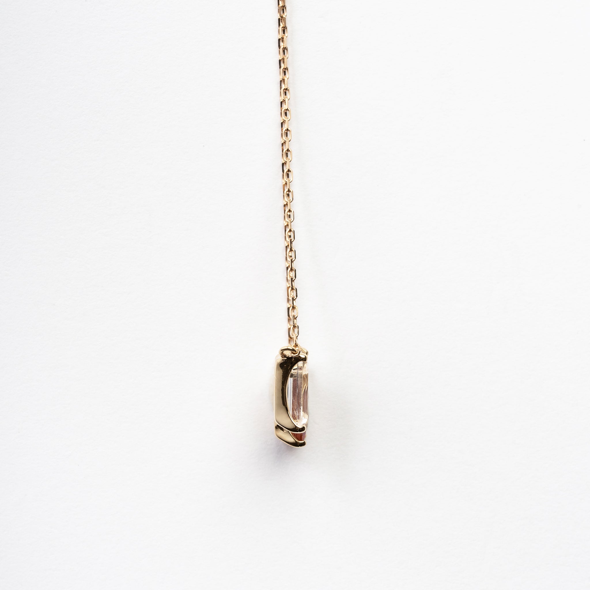 ロッククリスタル/ピンクトルマリン K10ネックレス《M0060007》