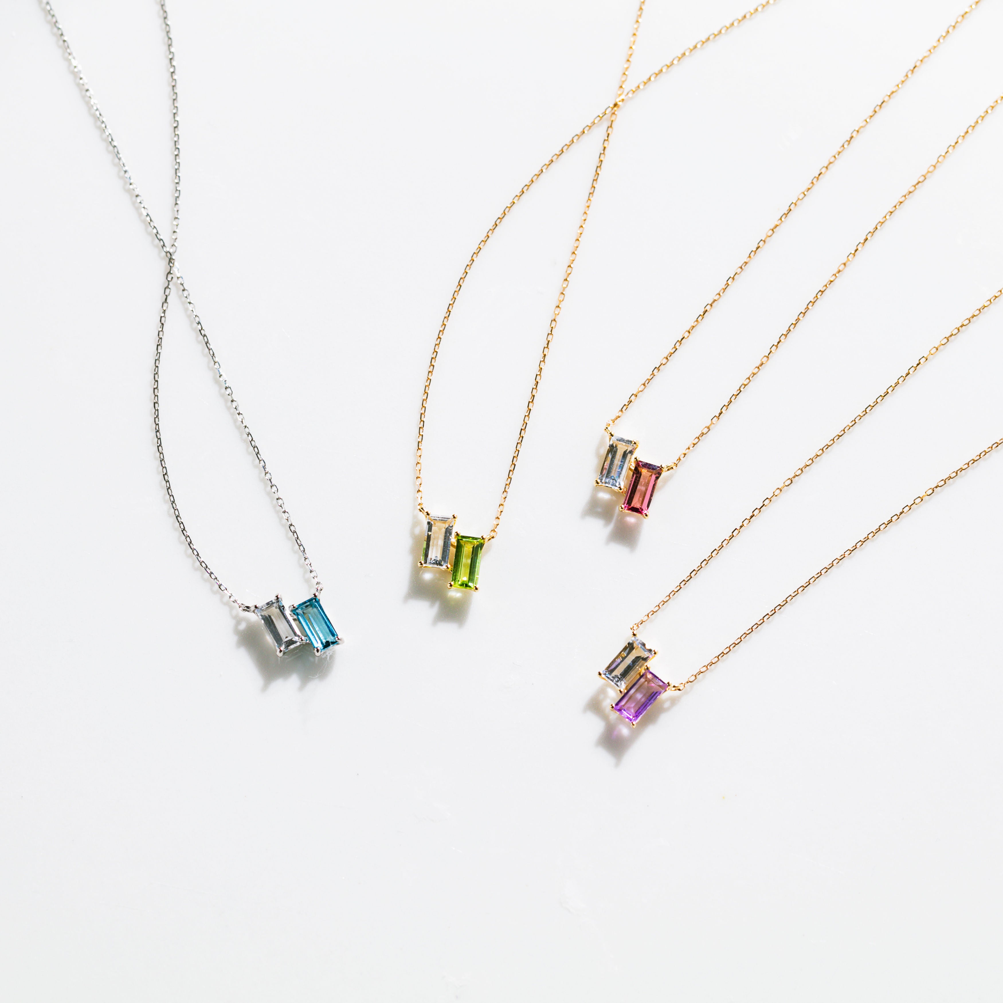 ロッククリスタル/ピンクトルマリン K10ネックレス《M0060007》