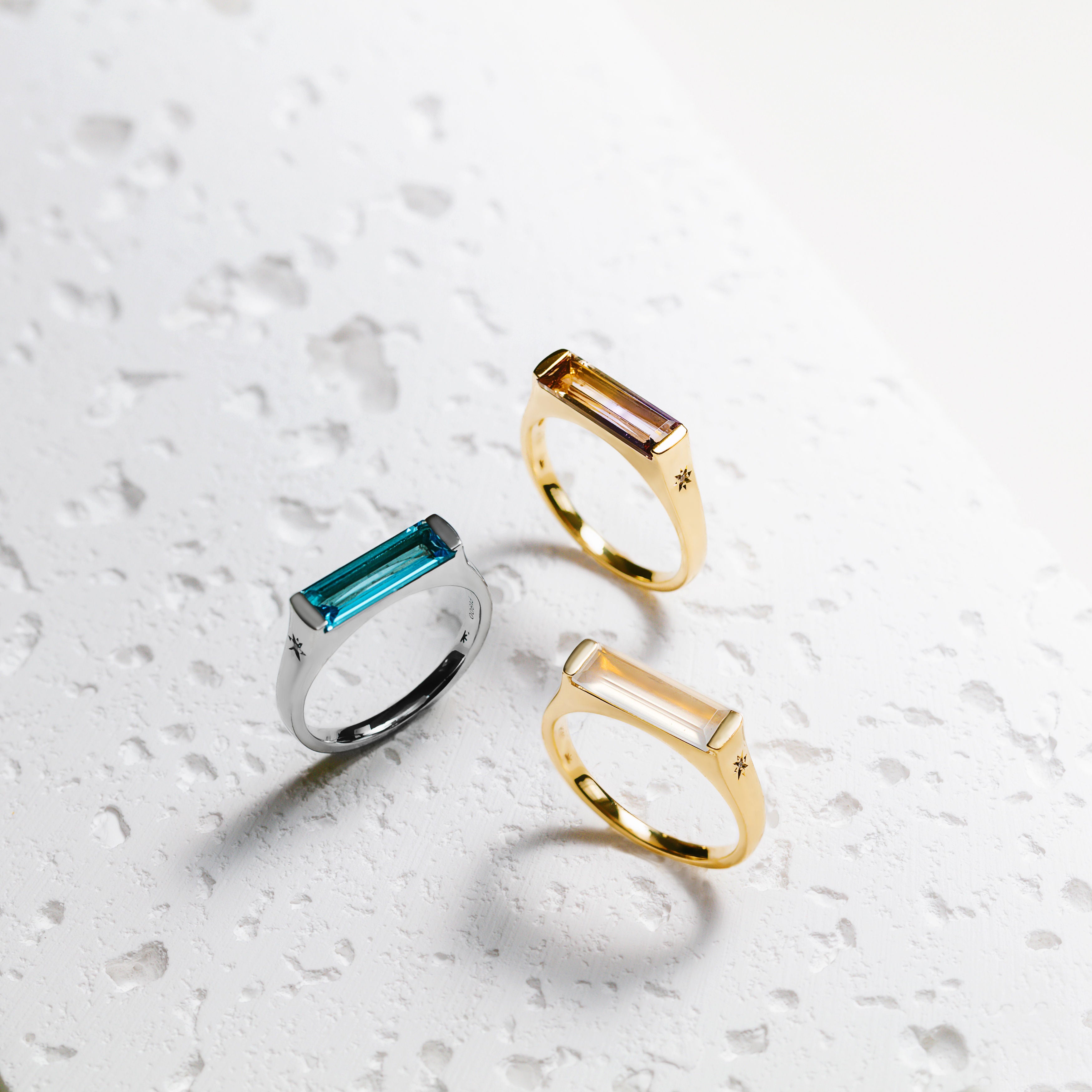 ブルートパーズ/ダイヤモンド プラチナリング《M0060010》