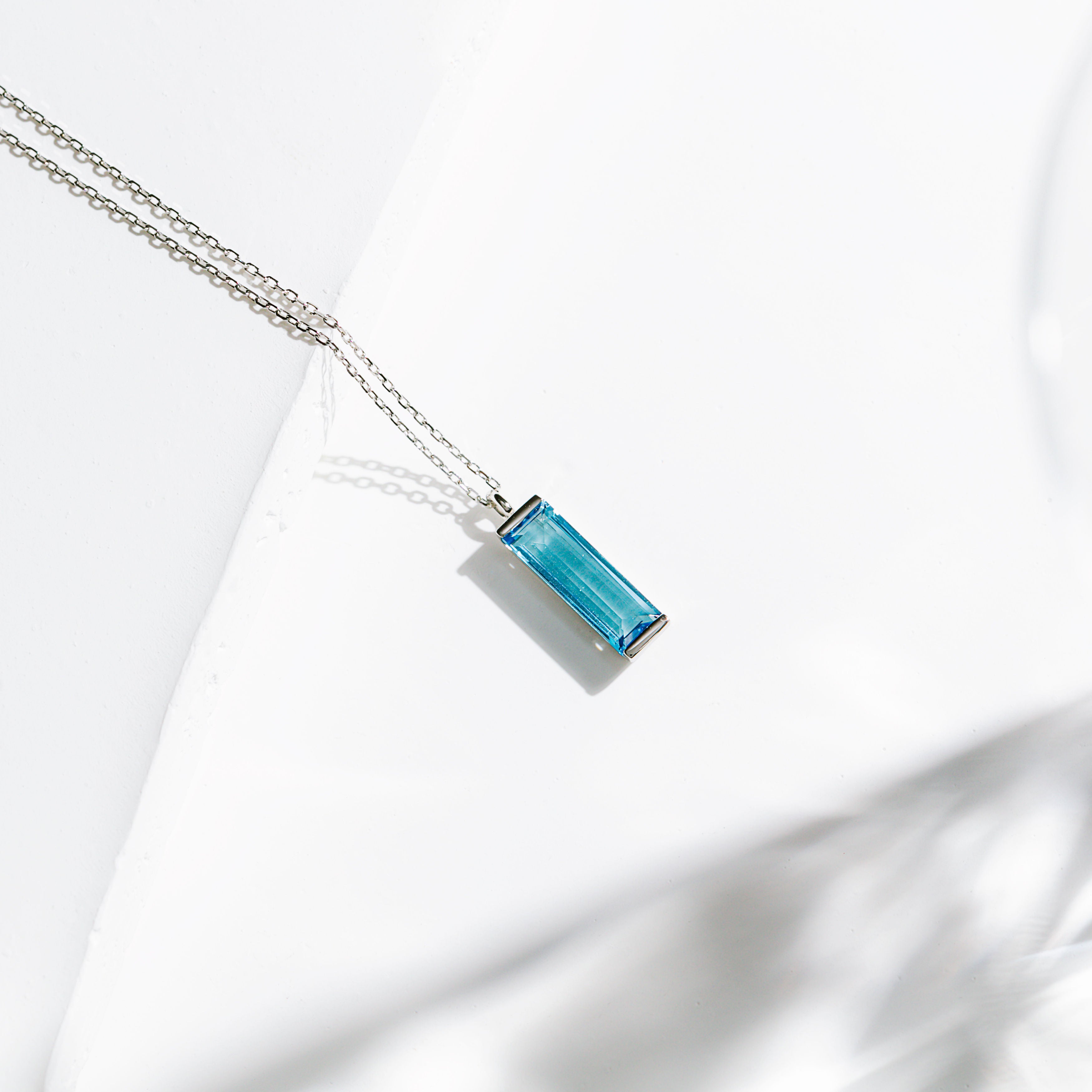 ブルートパーズ プラチナネックレス《M0060013》