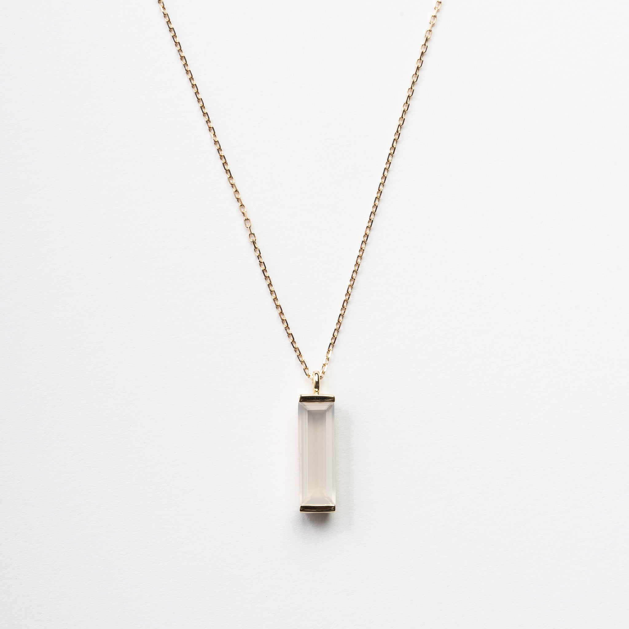 ホワイトカルセドニー K10ネックレス《M0060014》