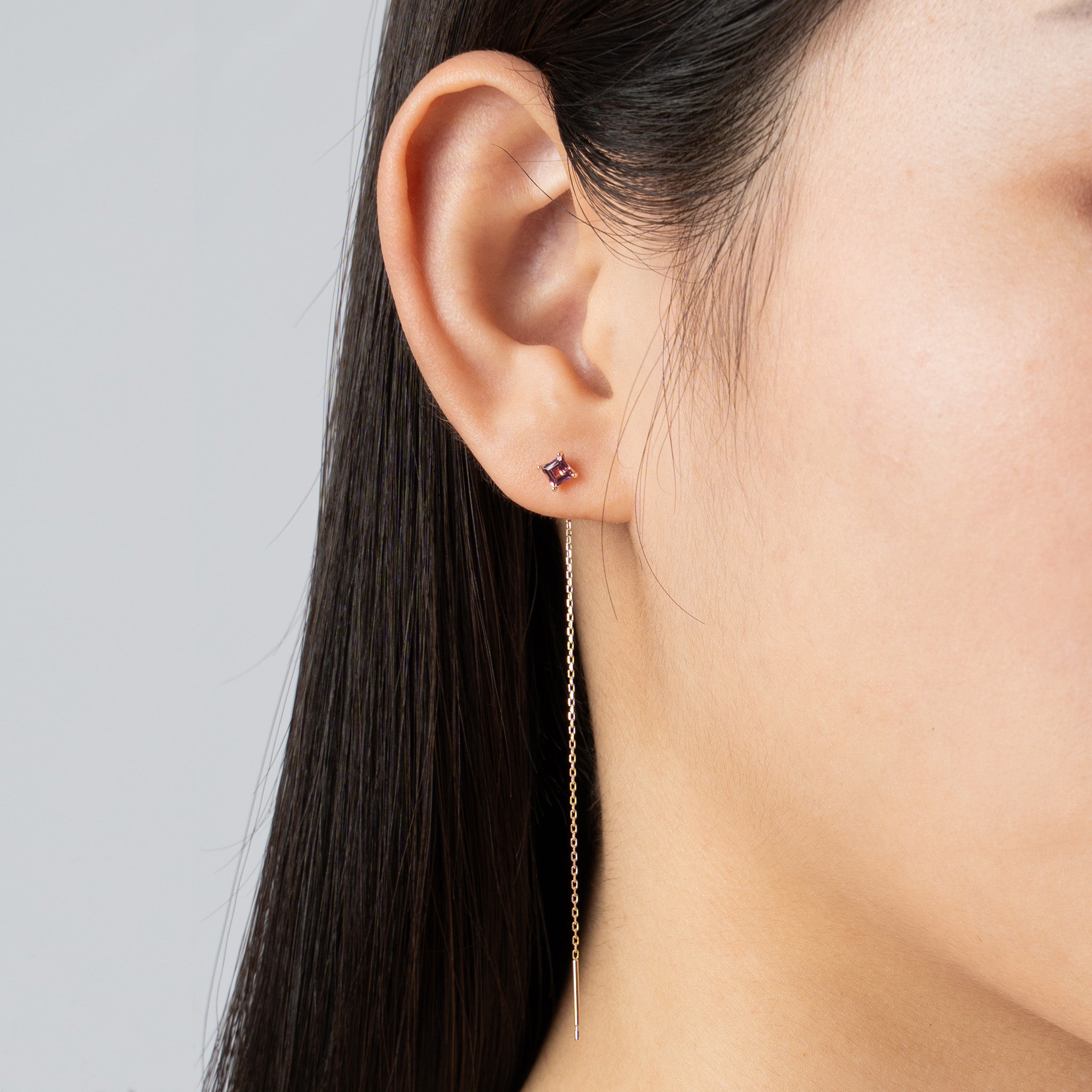 ピンクトルマリン K10ピアス(10月誕生石)《M0060017》