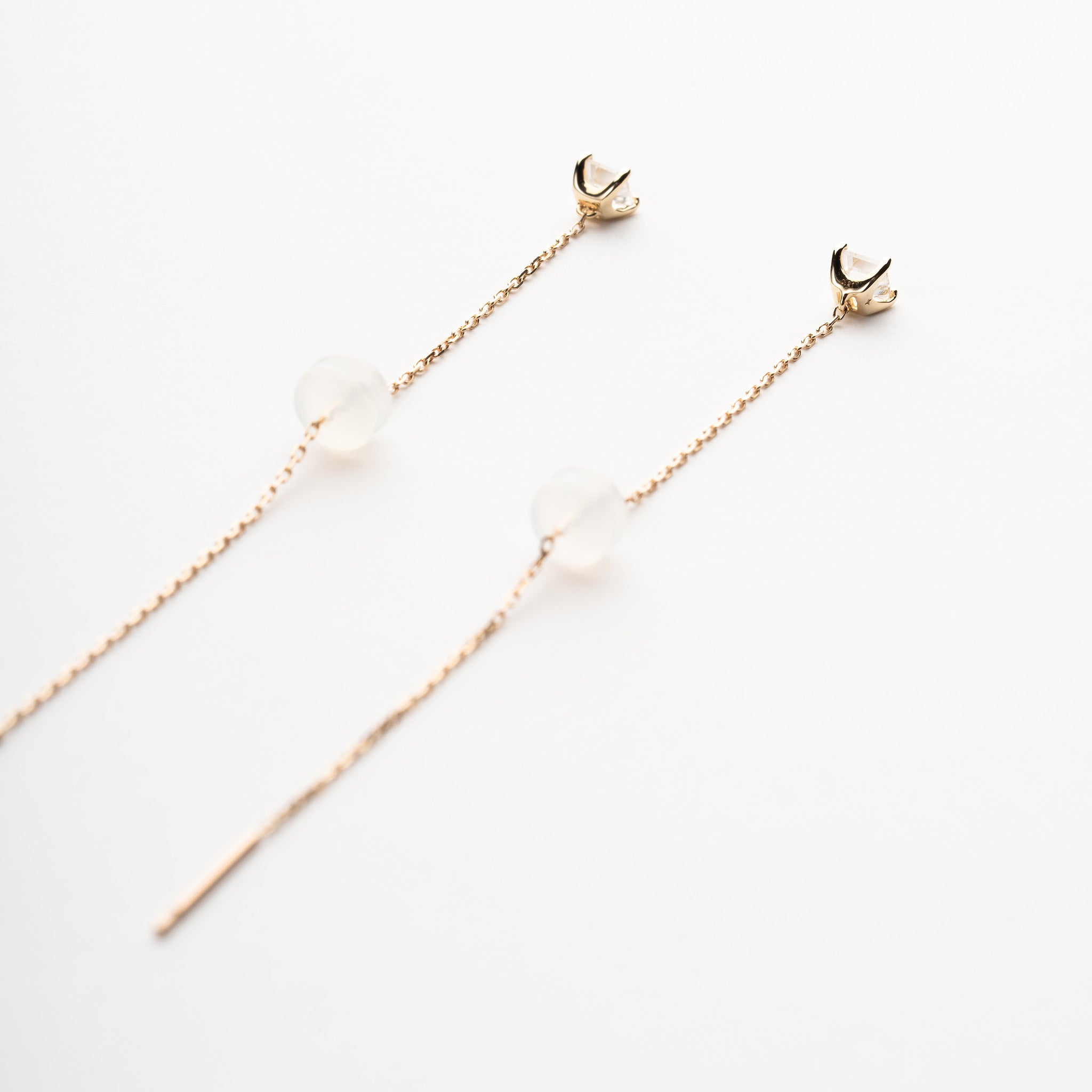 ホワイトトパーズ K10ピアス(11月誕生石)《M0060019》