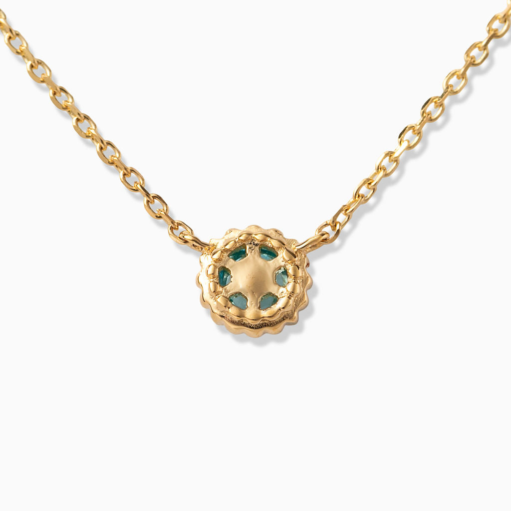 ブルートパーズ K10ネックレス(ミル打ち風/11月誕生石)《M0060020》