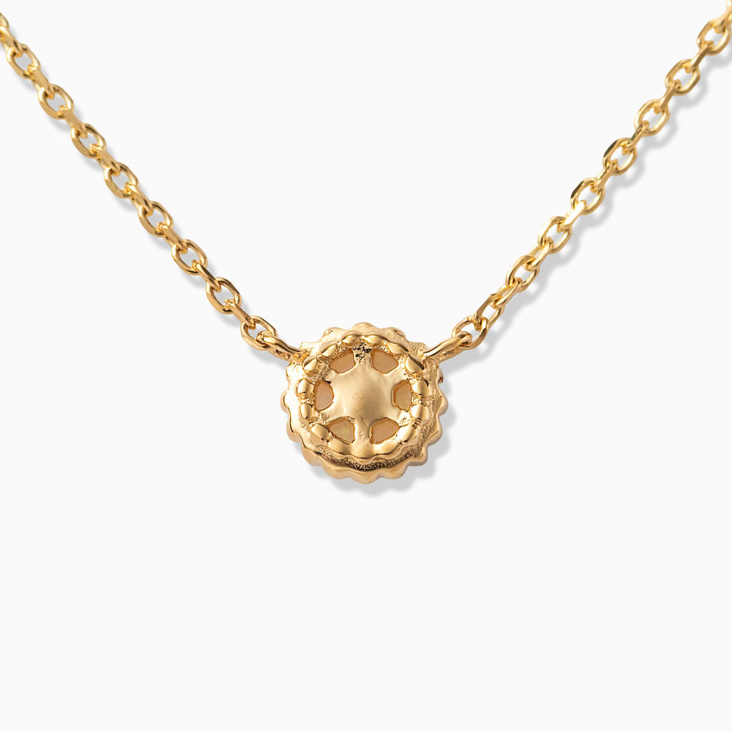 オパール K10ネックレス(ミル打ち風/10月誕生石)《M0060021》