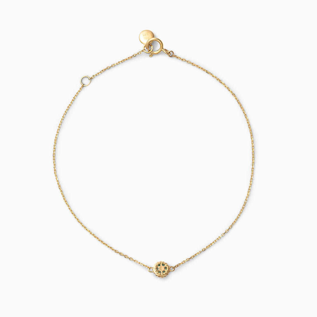 ブルートパーズ K10ブレスレット(ミル打ち風/11月誕生石)《M0060022》