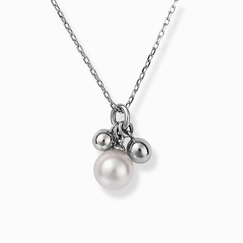 パール/ダイヤモンド プラチナネックレス(アコヤ真珠)《M0060026》