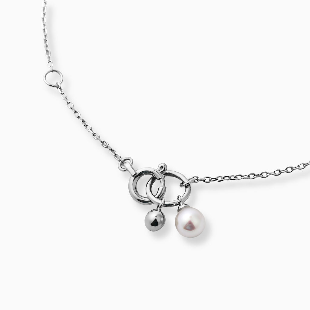 パール/ダイヤモンド プラチナブレスレット(アコヤ真珠)《M0060030》