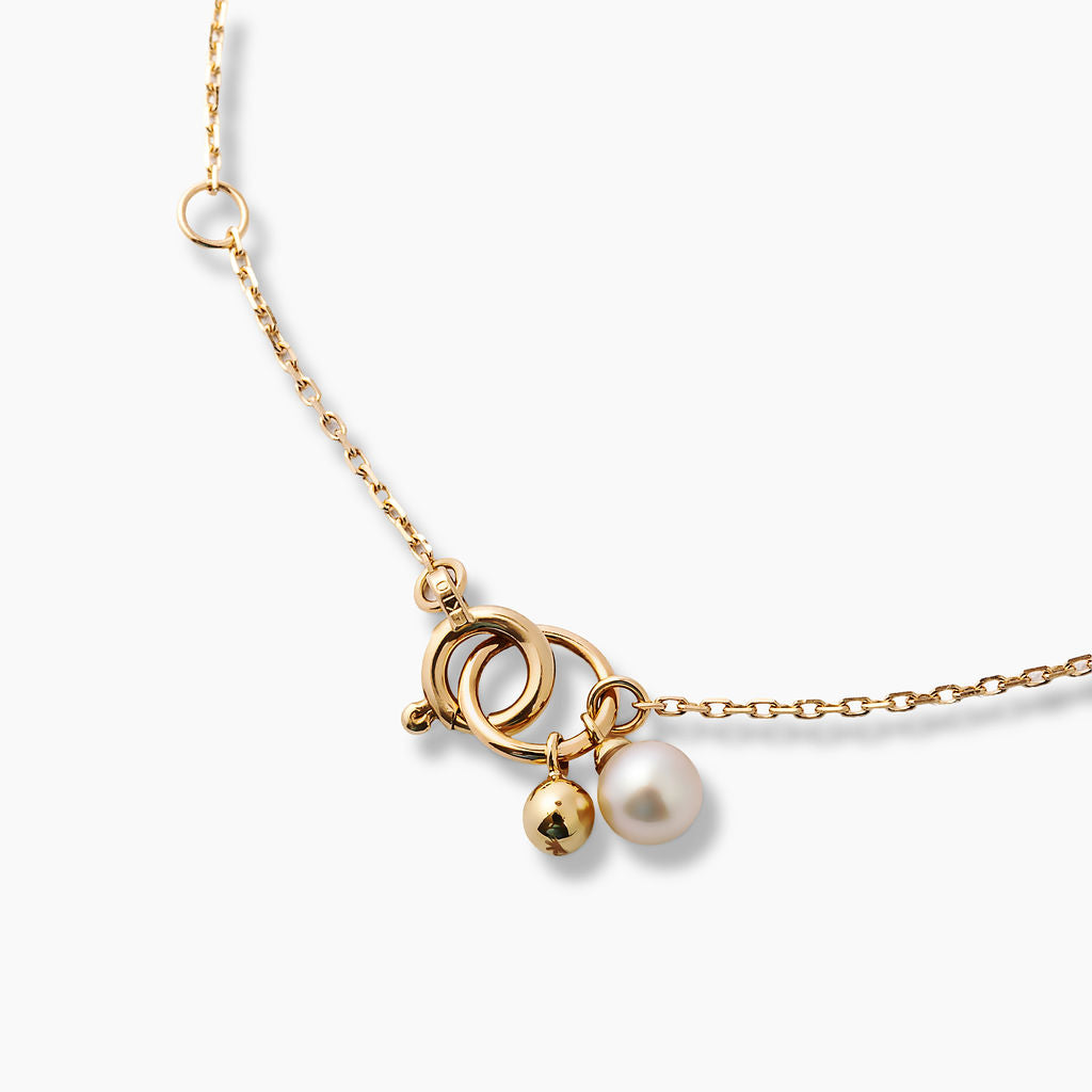 パール/ダイヤモンド K10ブレスレット(アコヤ真珠)《M0060031》