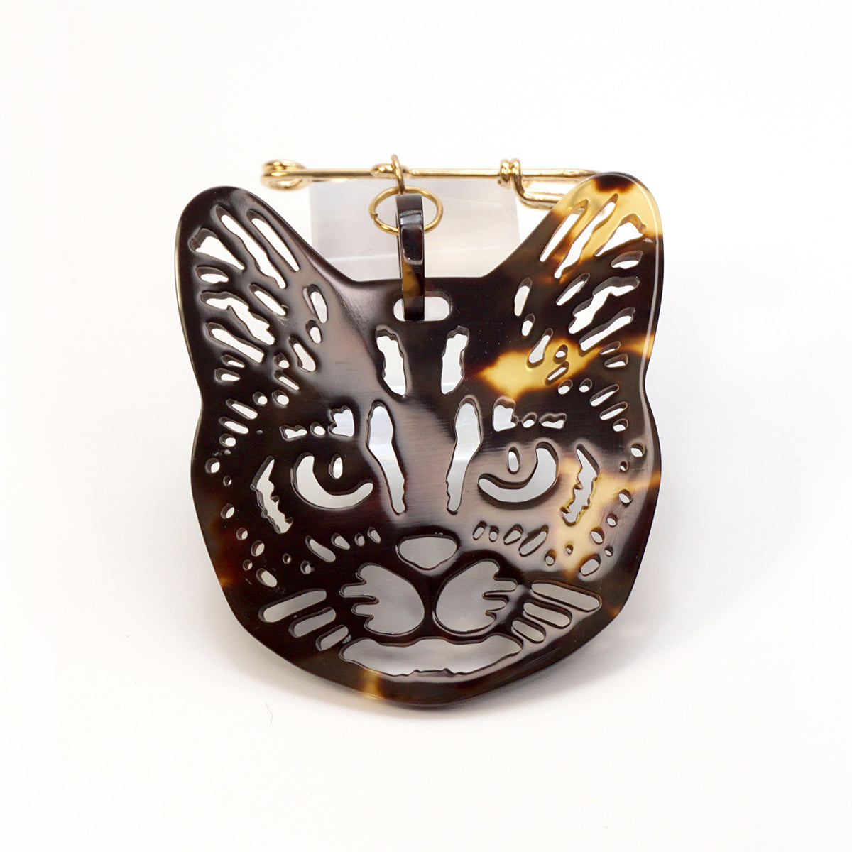 べっ甲 ブローチ(ネコモチーフ)《M0080009》