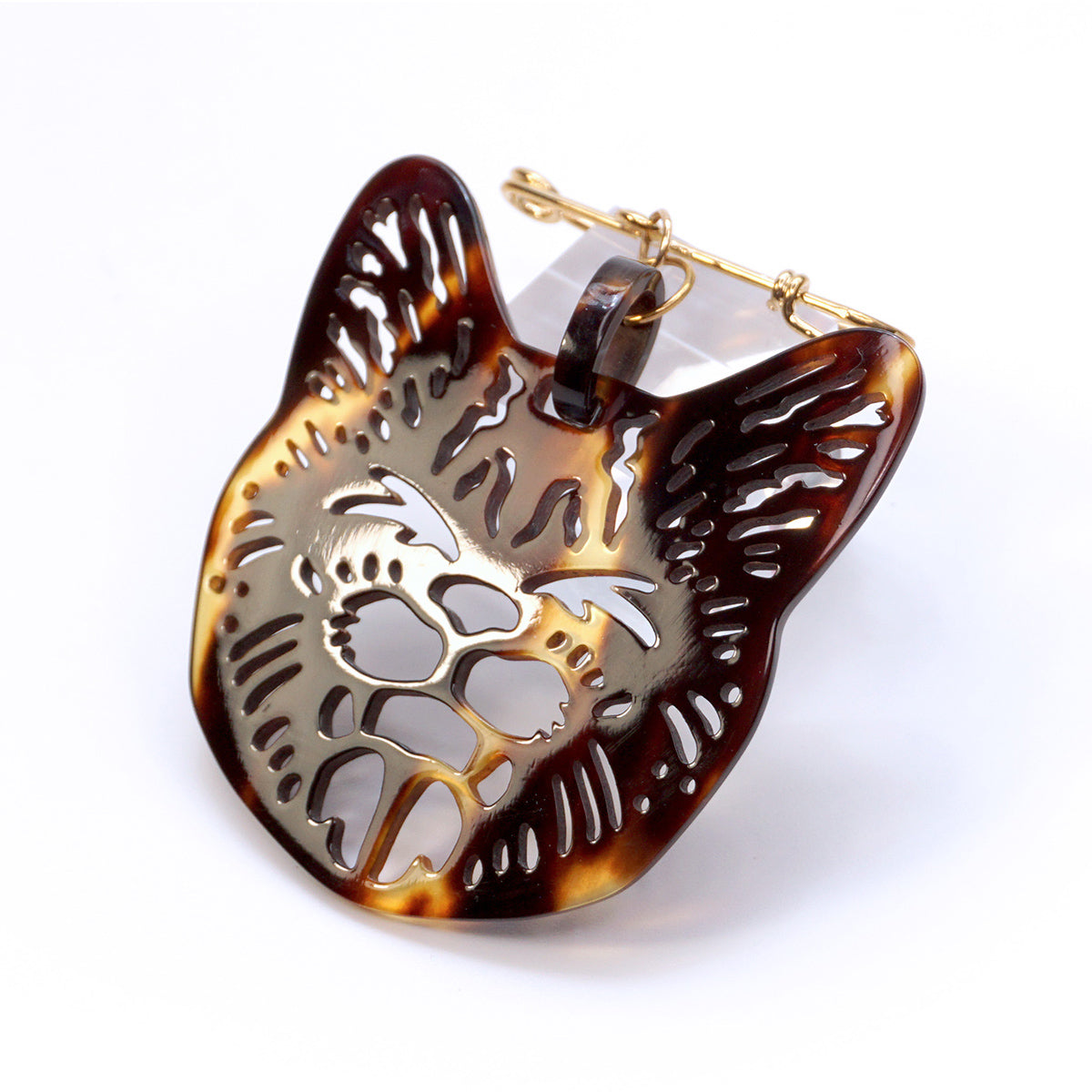 べっ甲 ブローチ(ネコモチーフ)《M0080011》