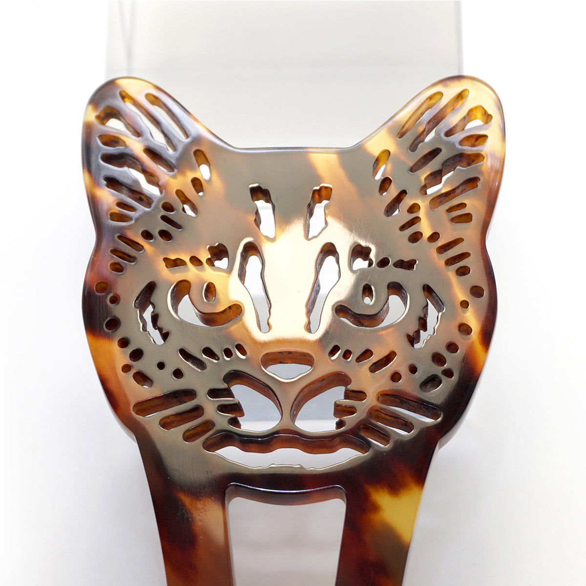 べっ甲 かんざし(ネコモチーフ)《M0080012》