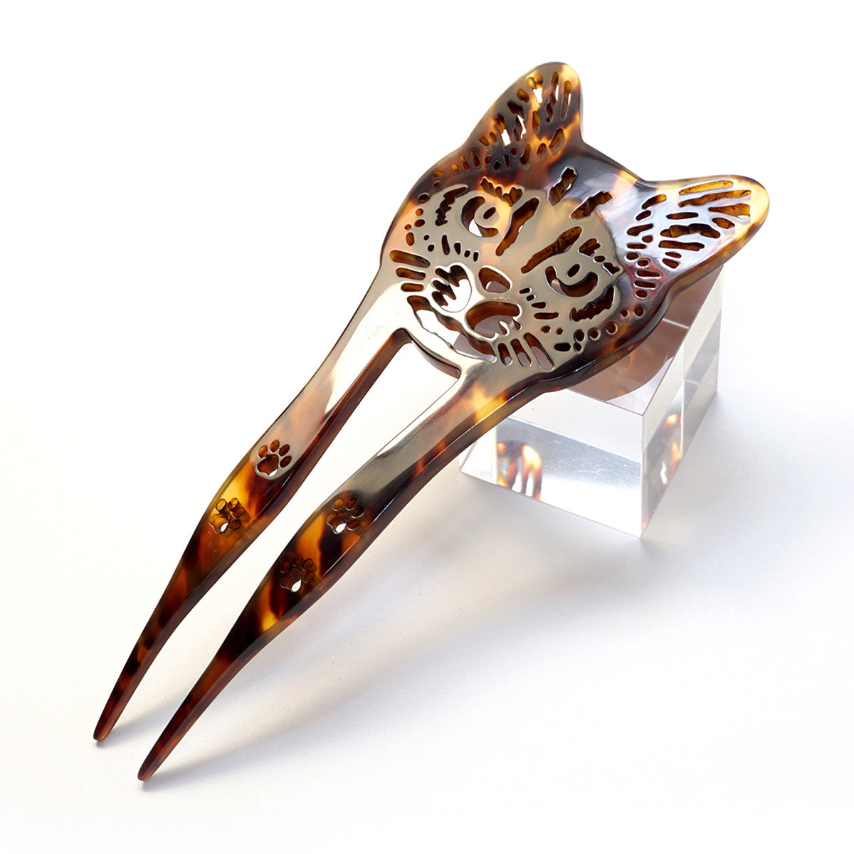 べっ甲 かんざし(ネコモチーフ)《M0080012》