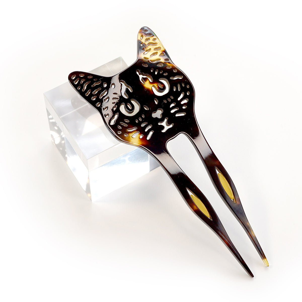 べっ甲 かんざし(ネコモチーフ)《M0080013》