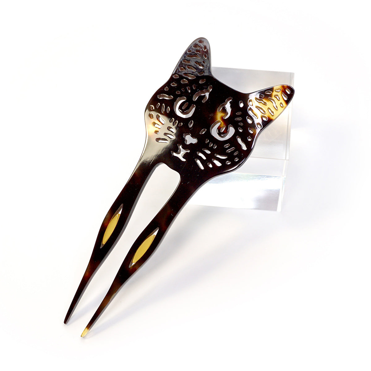 べっ甲 かんざし(ネコモチーフ)《M0080013》