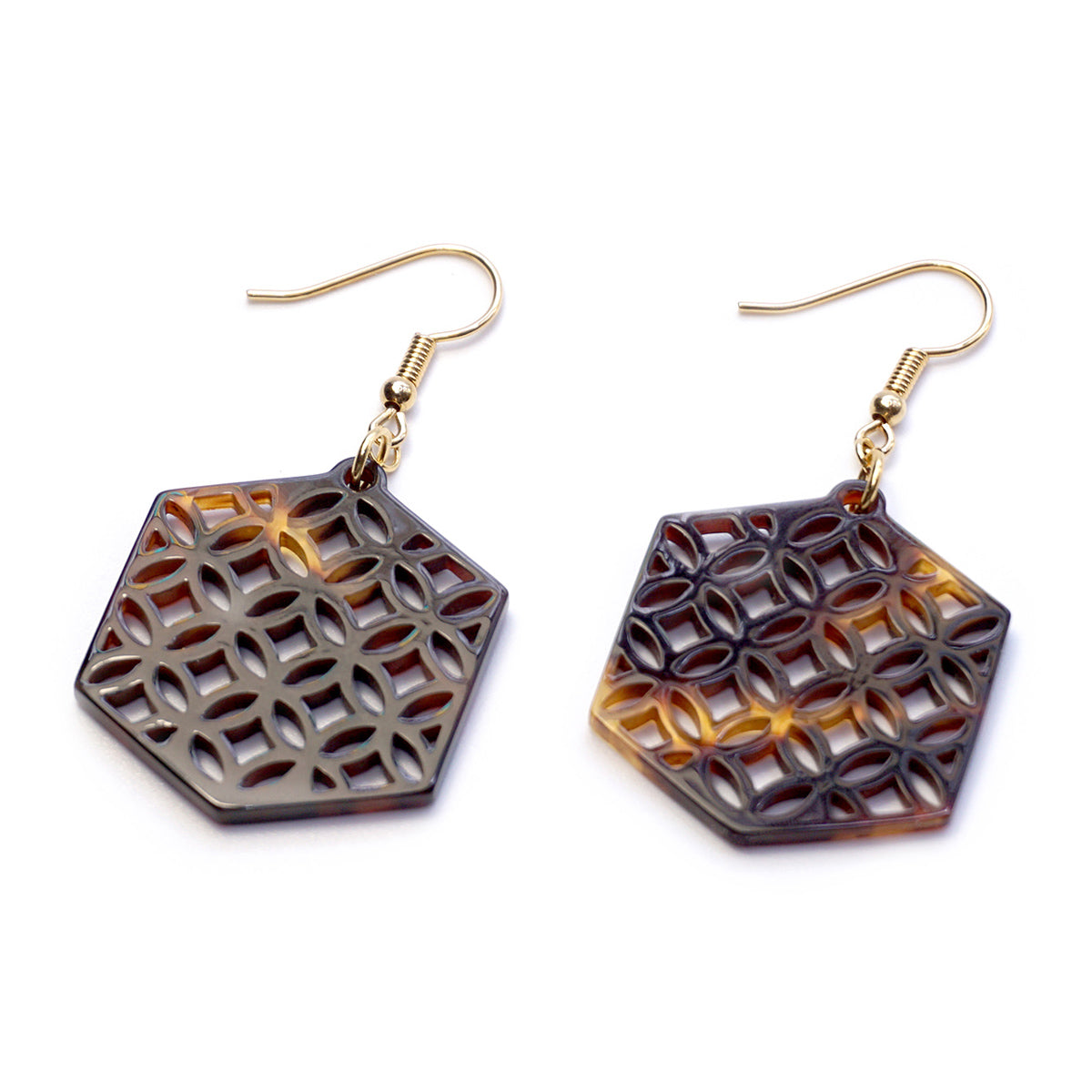 べっ甲 ピアス(七宝)《M0080022》