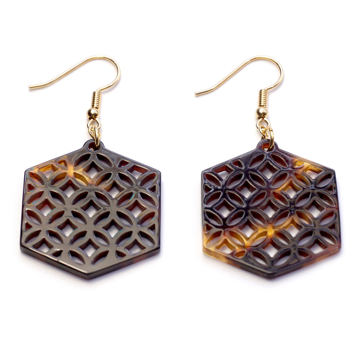 べっ甲 ピアス(七宝)《M0080022》