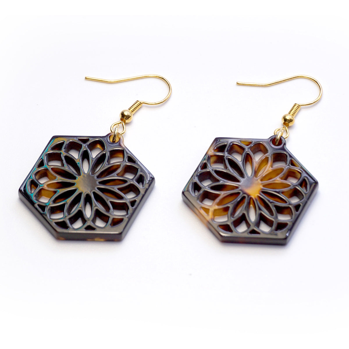 べっ甲 ピアス(手毬)《M0080024》