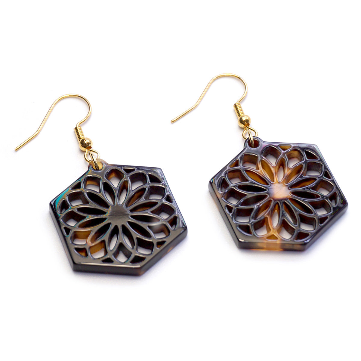 べっ甲 ピアス(手毬)《M0080024》