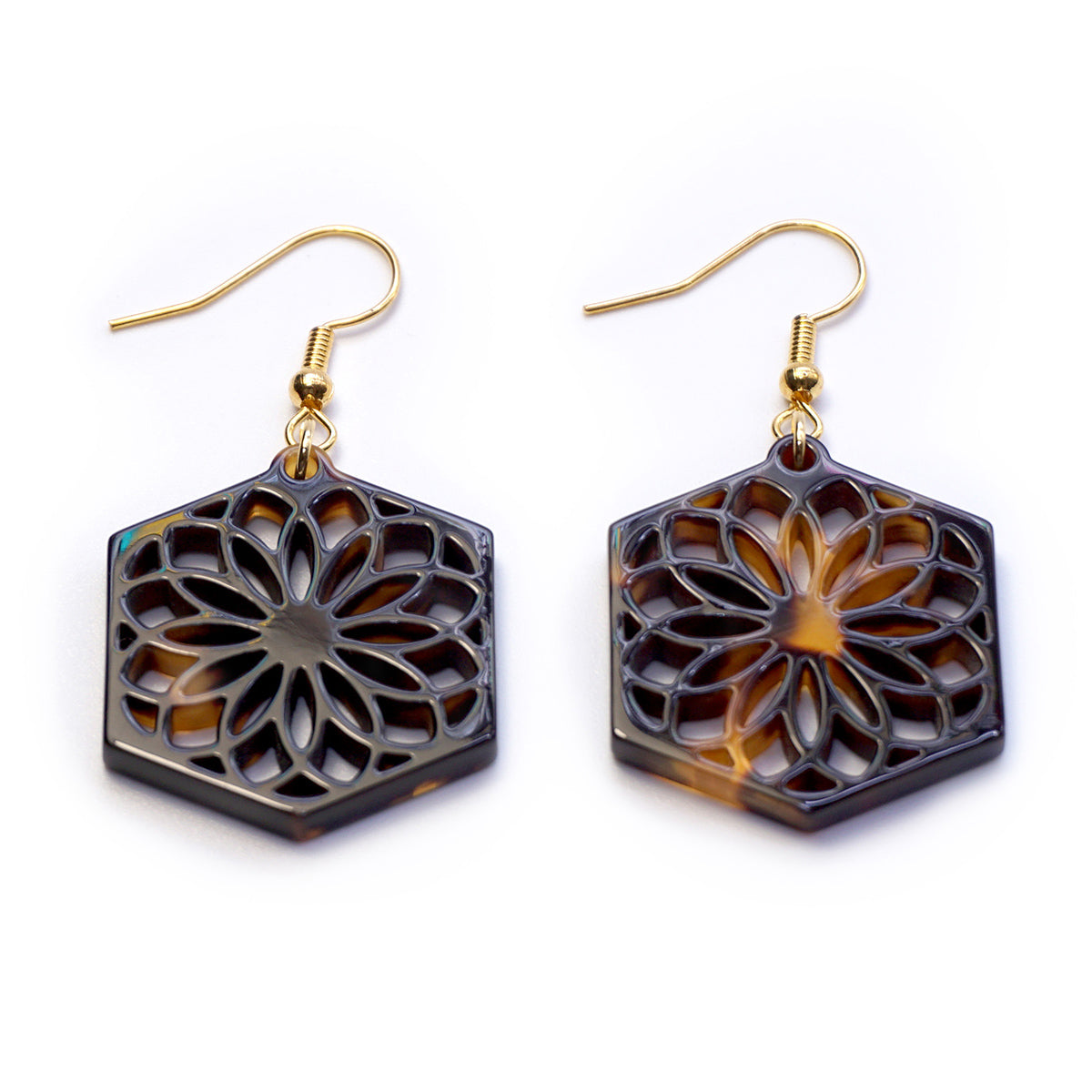 べっ甲 ピアス(手毬)《M0080024》