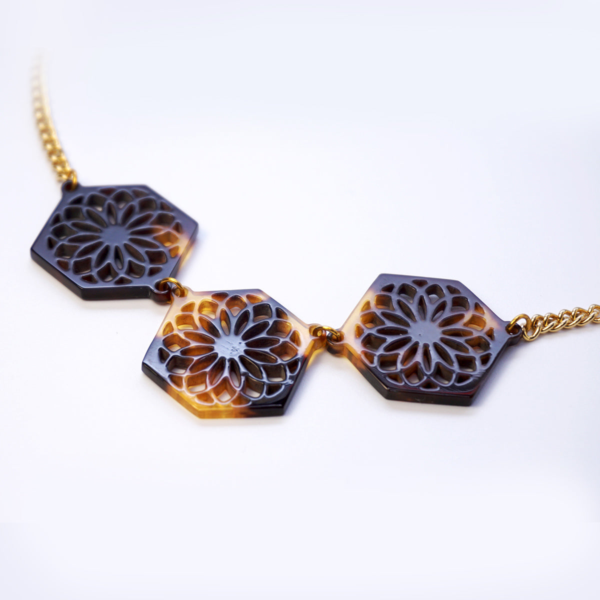 べっ甲 ネックレス(手毬)《M0080033》