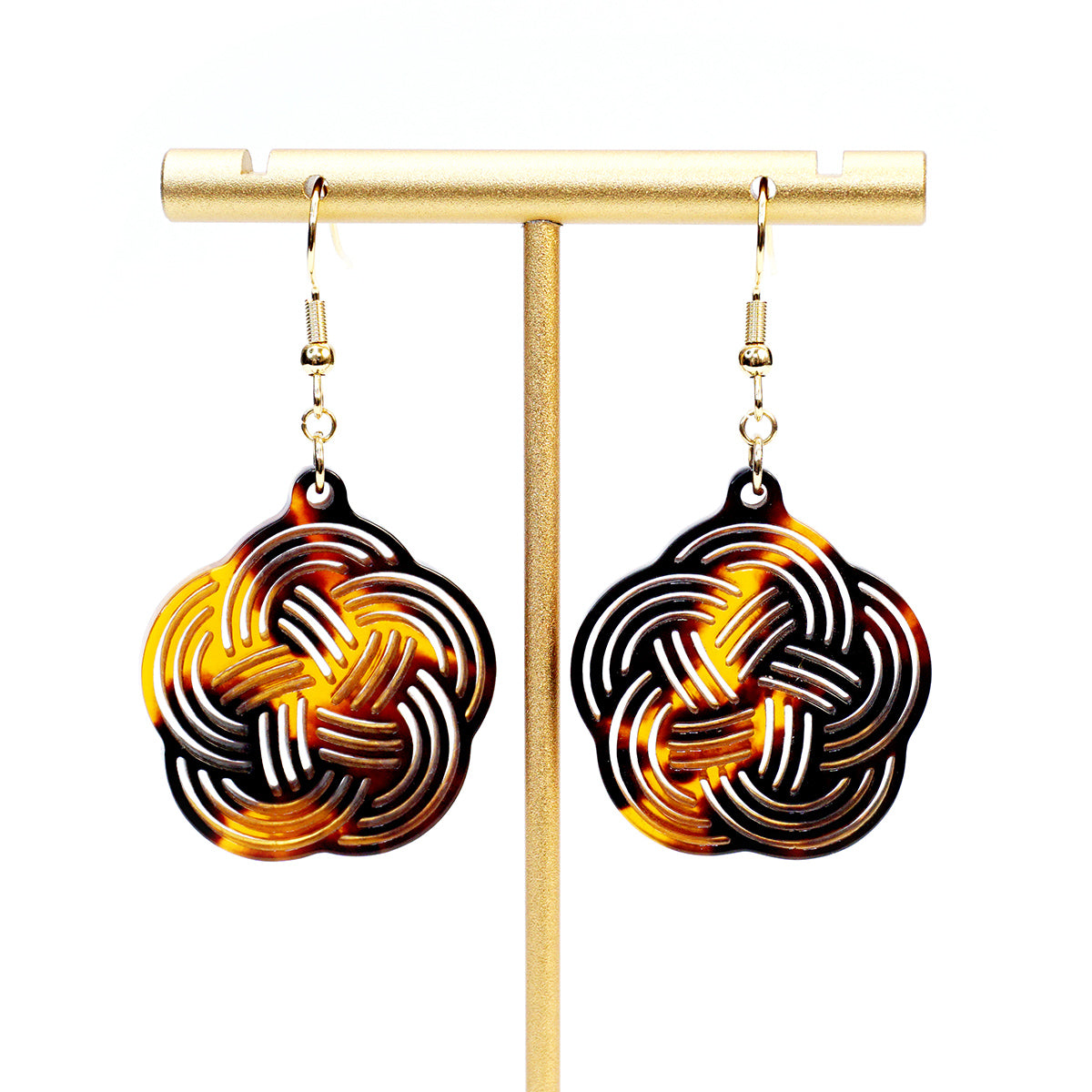 べっ甲 ピアス(梅結び)《M0080041》