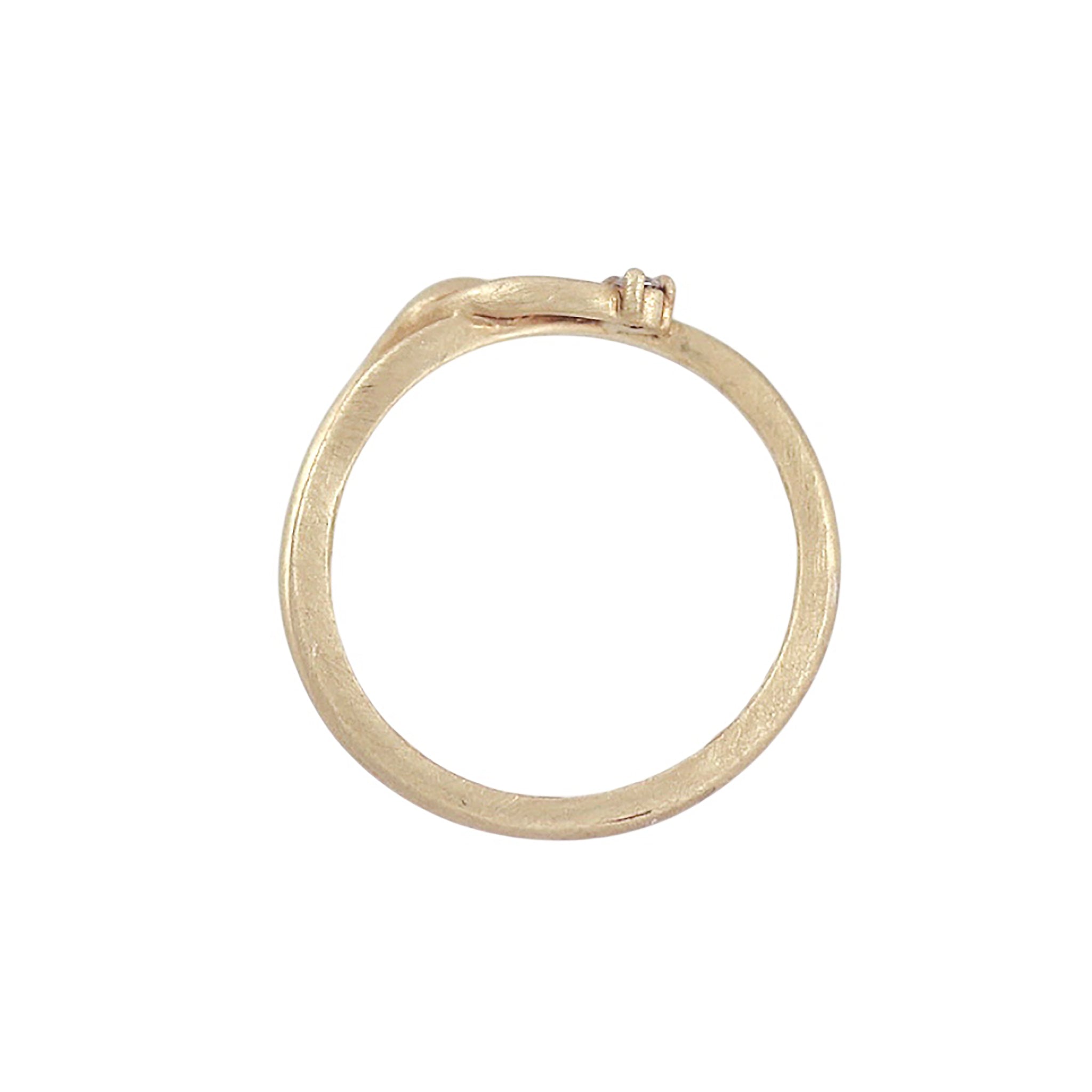 ダイヤモンド K10ピンキーリング(4月誕生石)《M0090002》