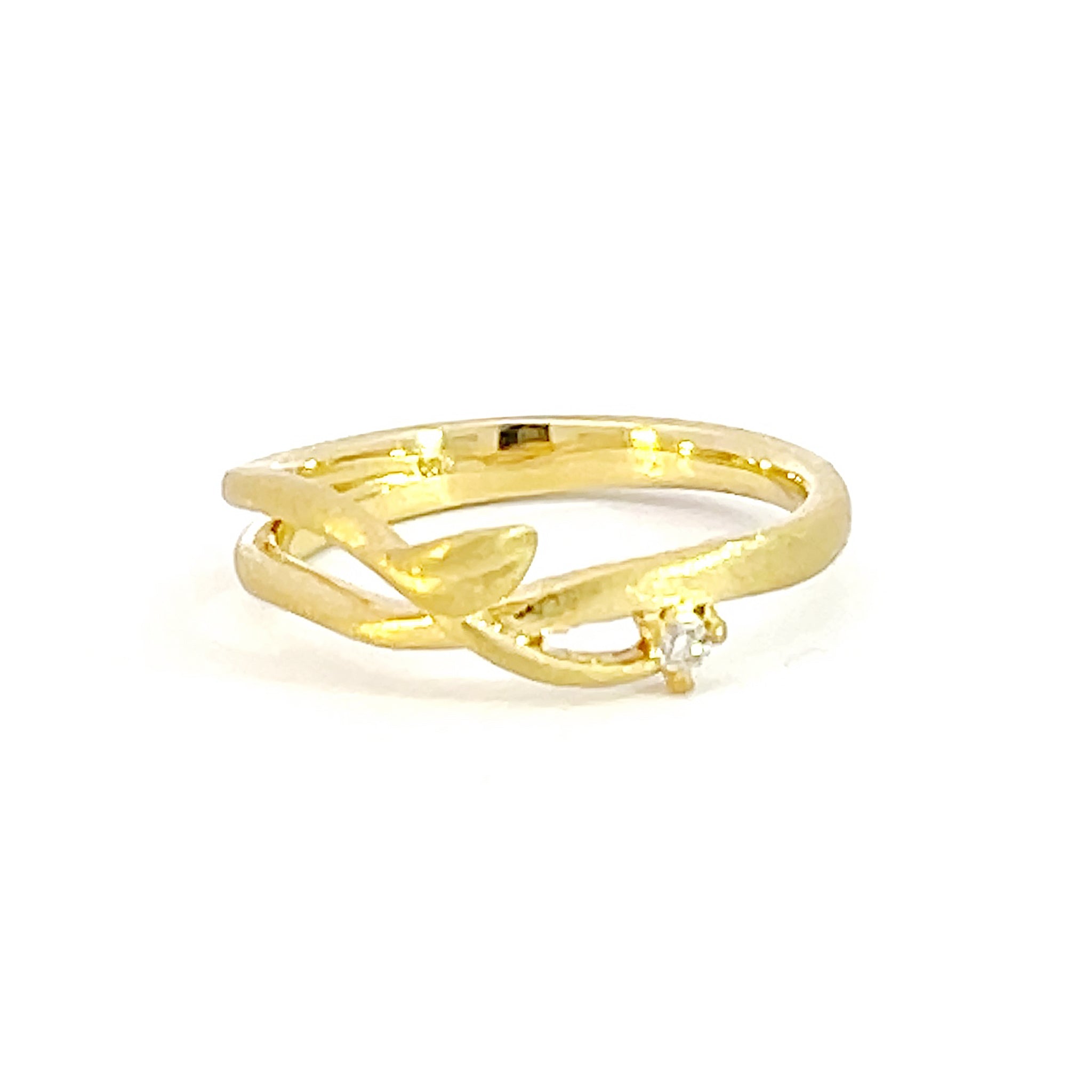 ダイヤモンド K10ピンキーリング(4月誕生石)《M0090002》