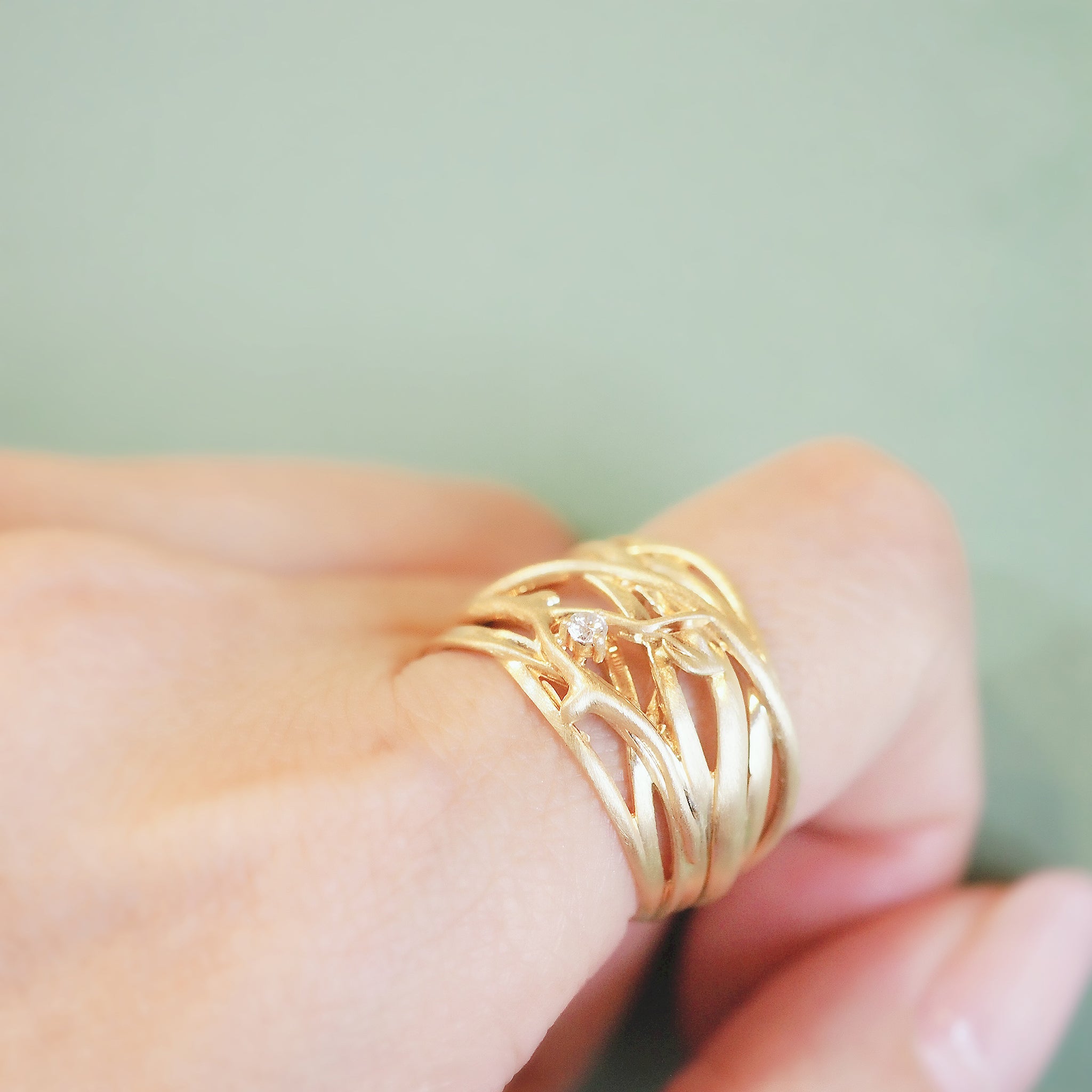 ダイヤモンド K10リング(4月誕生石)《M0090003》