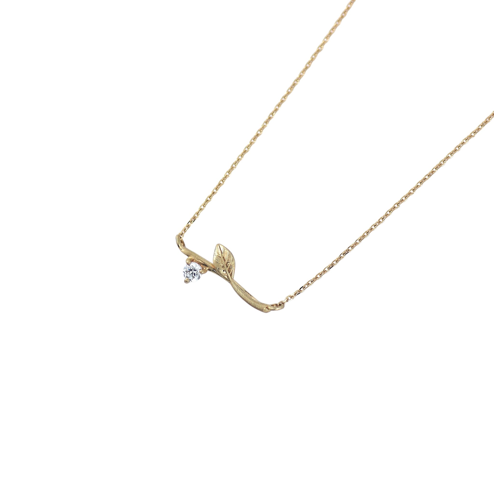 ダイヤモンド K10ネックレス(4月誕生石)《M0090004》