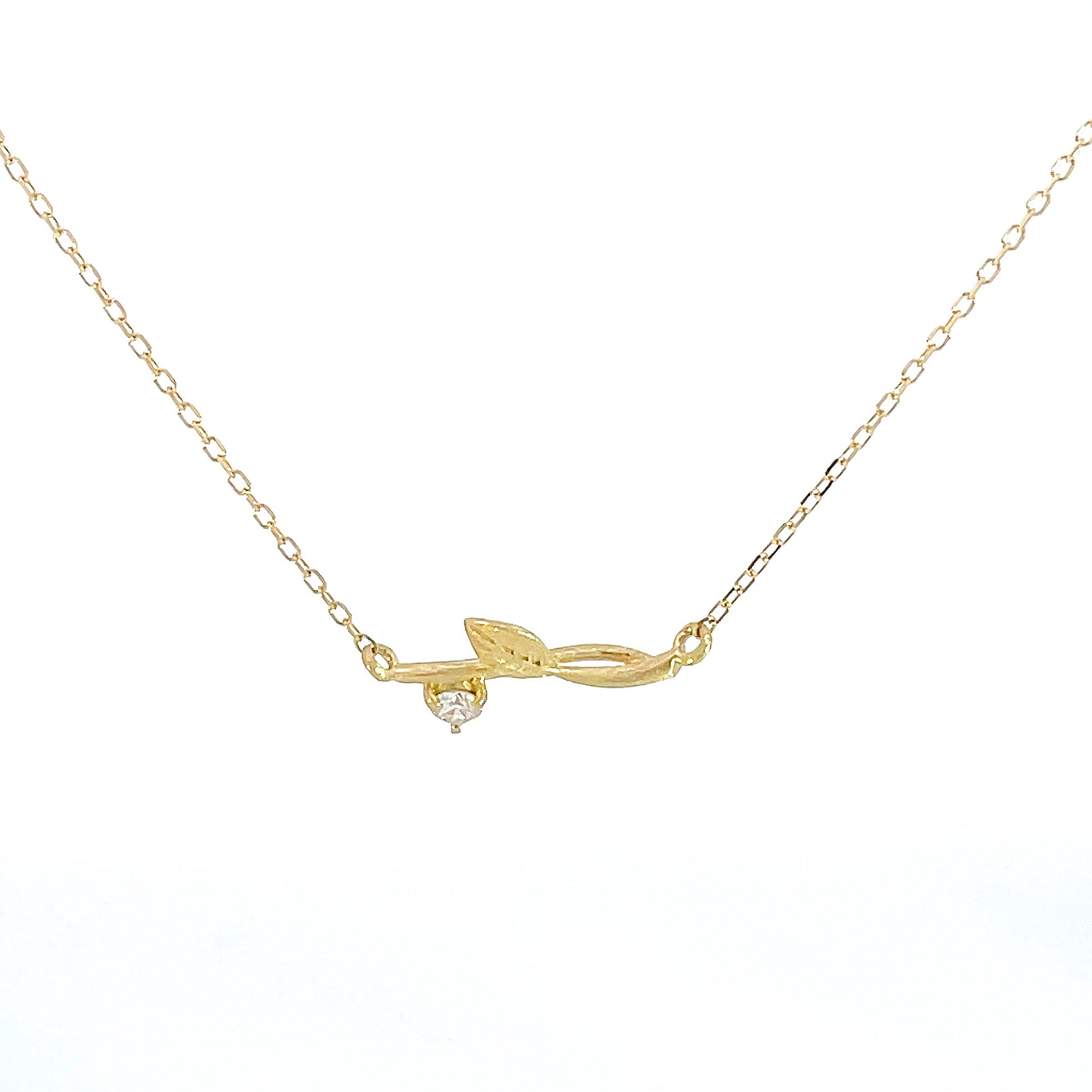 ダイヤモンド K10ネックレス(4月誕生石)《M0090004》