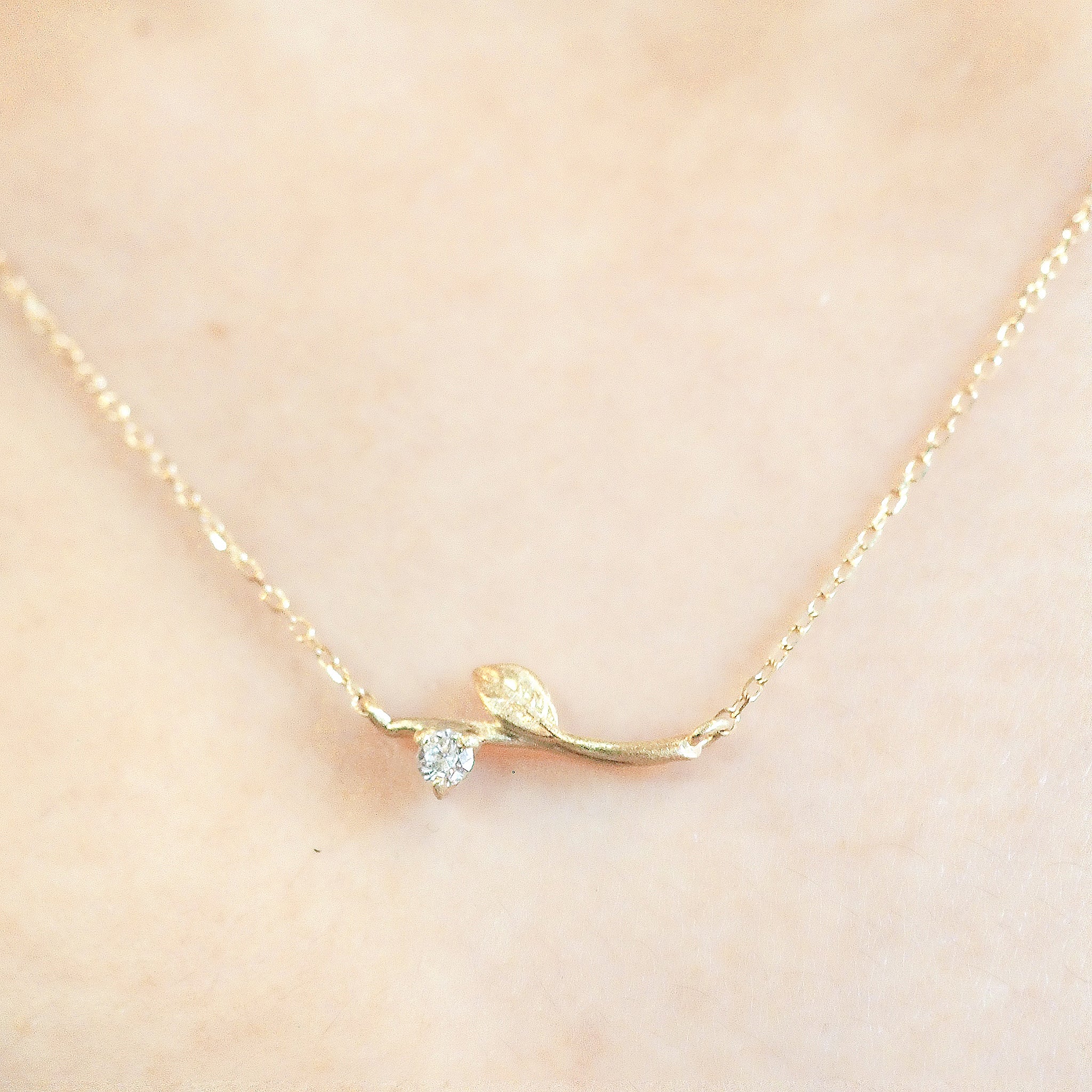 ダイヤモンド K10ネックレス(4月誕生石)《M0090004》