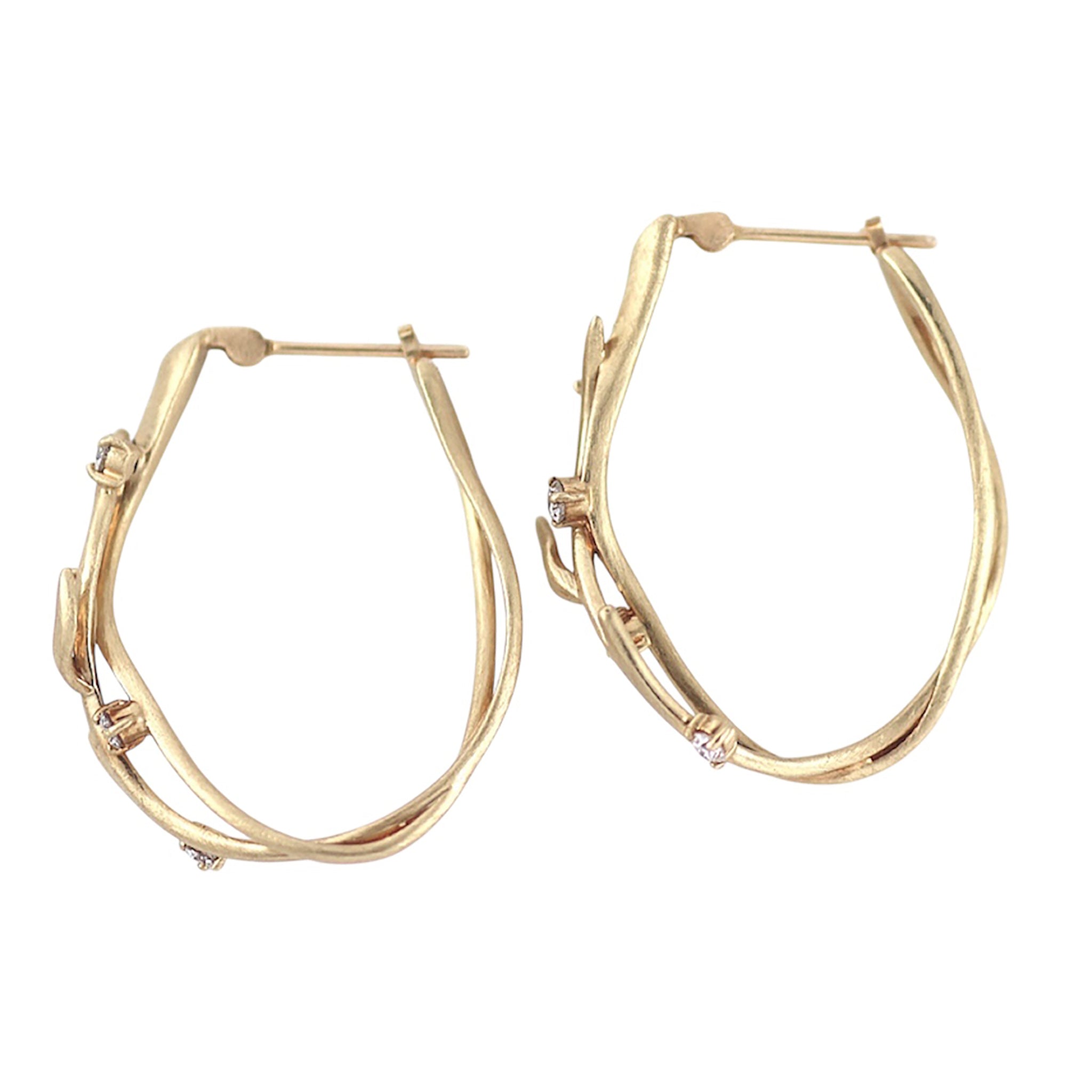 ダイヤモンド K10ピアス(4月誕生石)《M0090009》