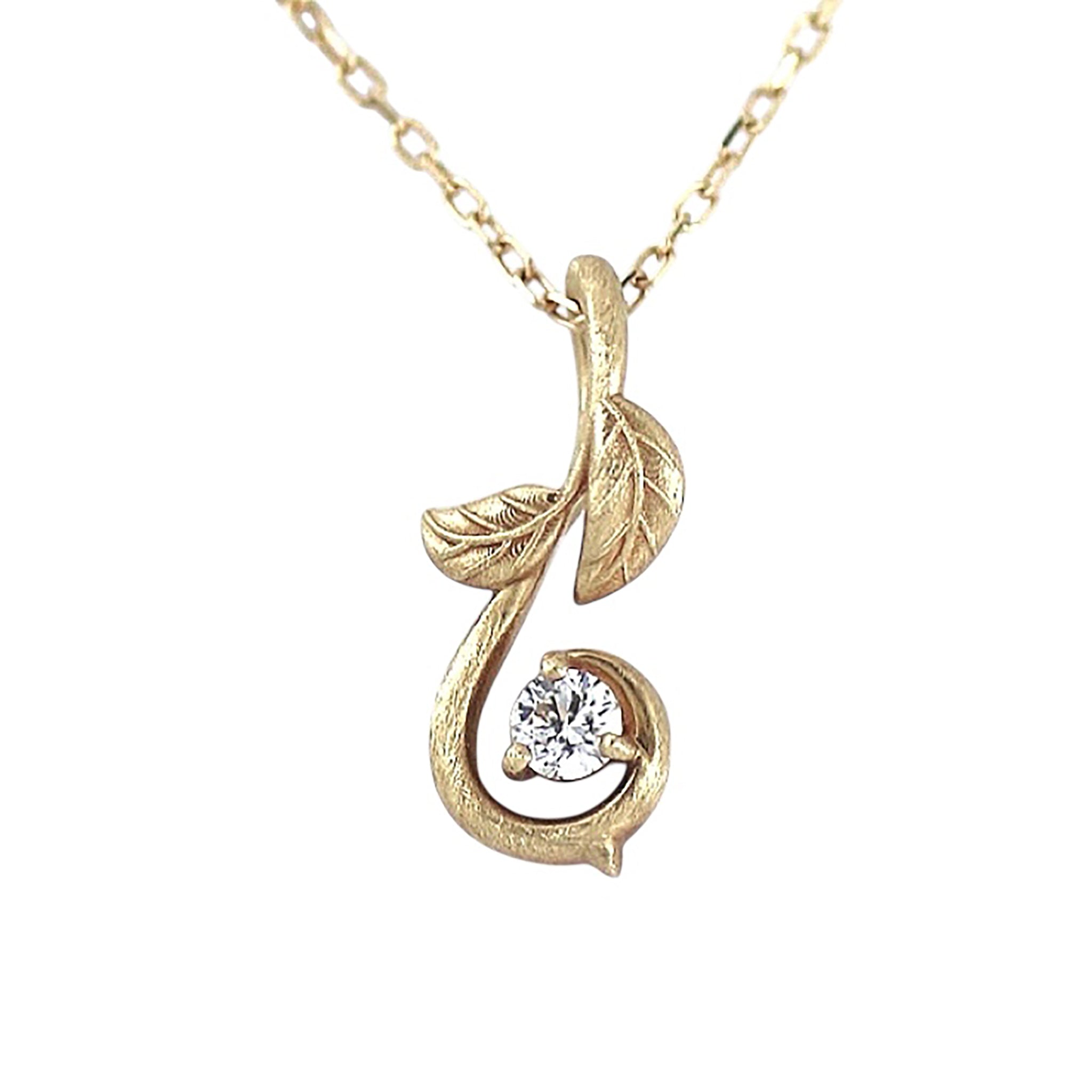 ダイヤモンド K10ネックレス(4月誕生石)《M0090013》