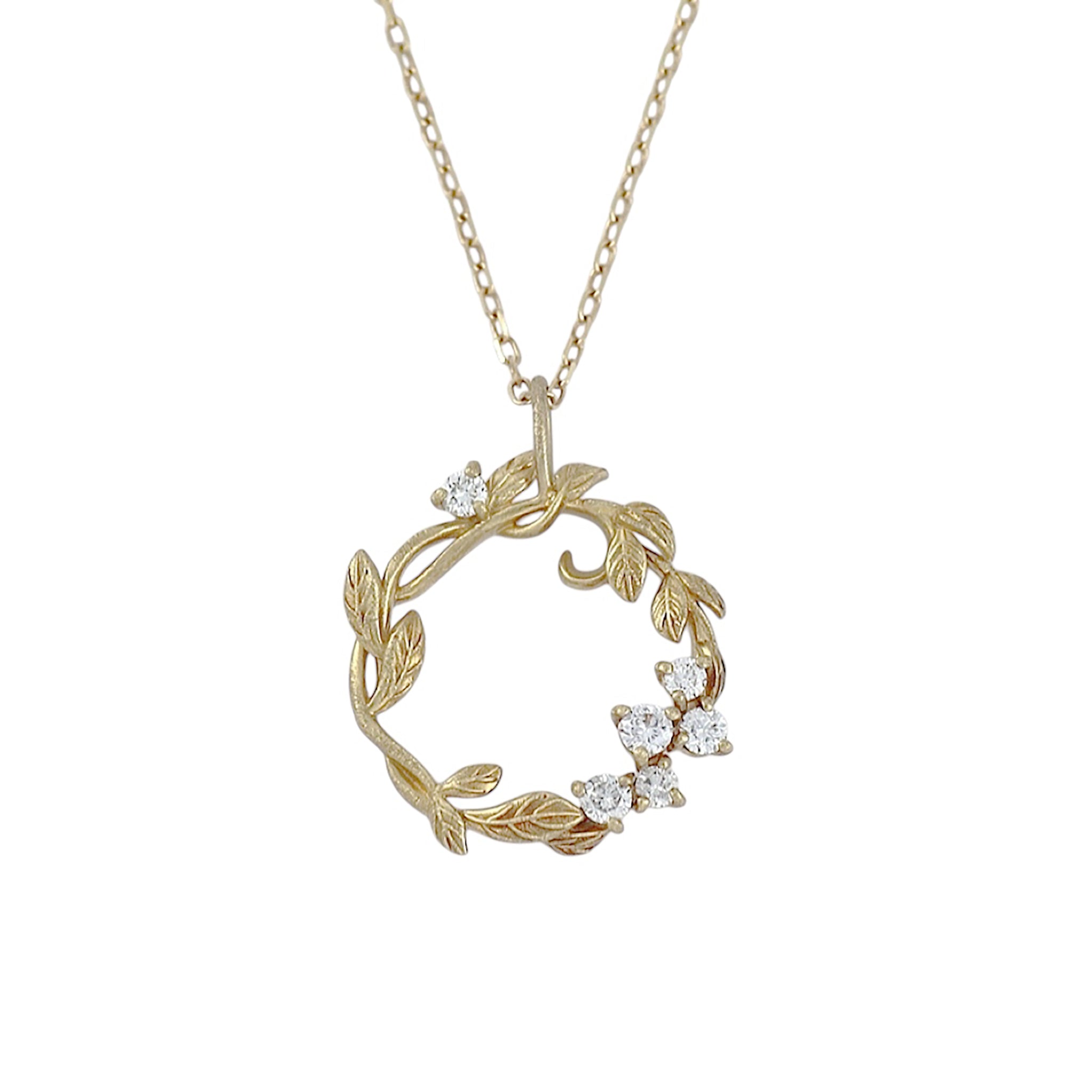 ダイヤモンド K10ネックレス(4月誕生石)《M0090015》