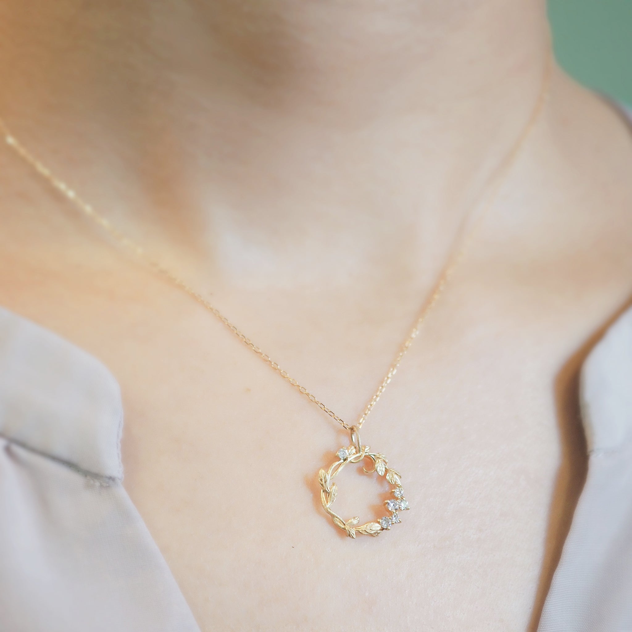 ダイヤモンド K10ネックレス(4月誕生石)《M0090015》