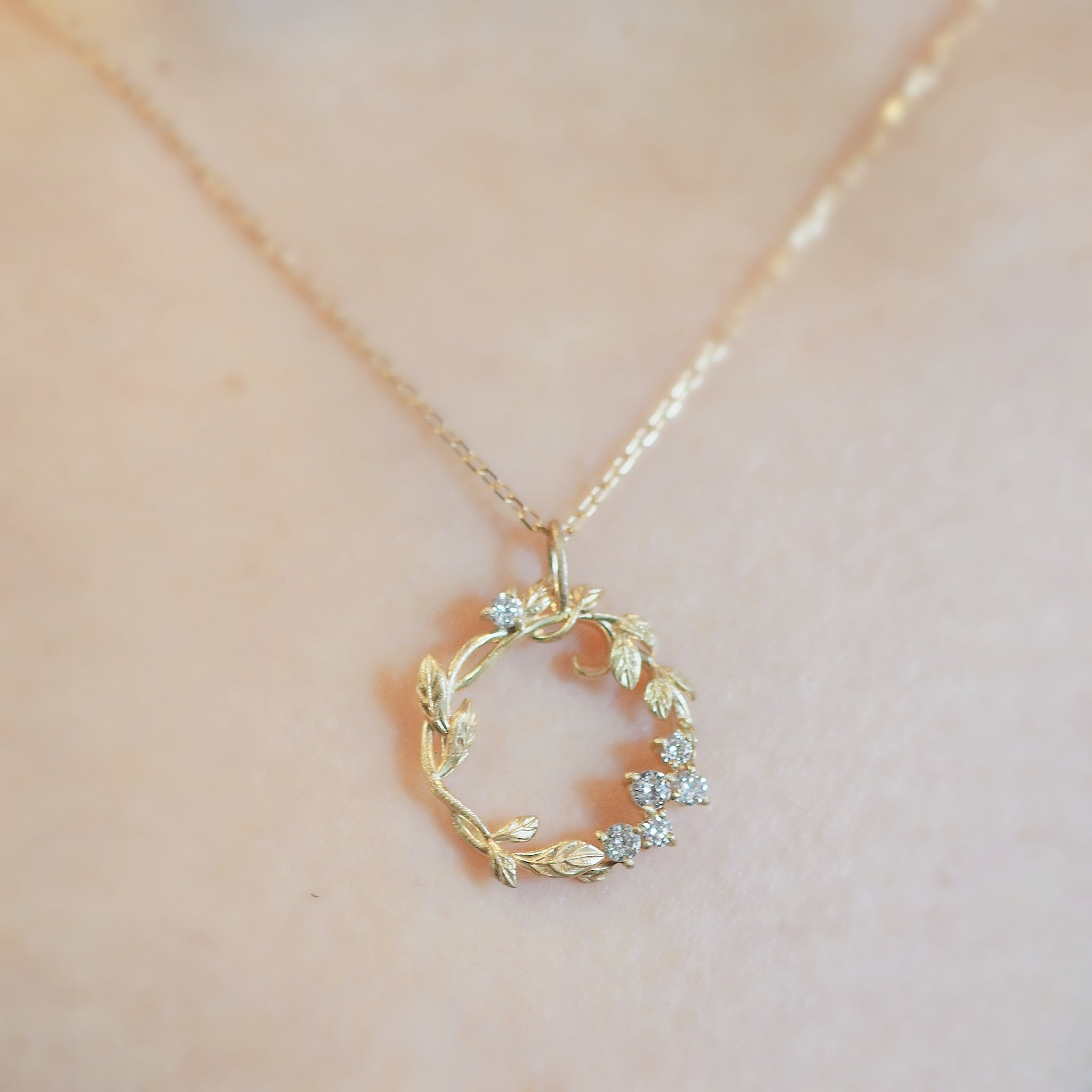 ダイヤモンド K10ネックレス(4月誕生石)《M0090015》