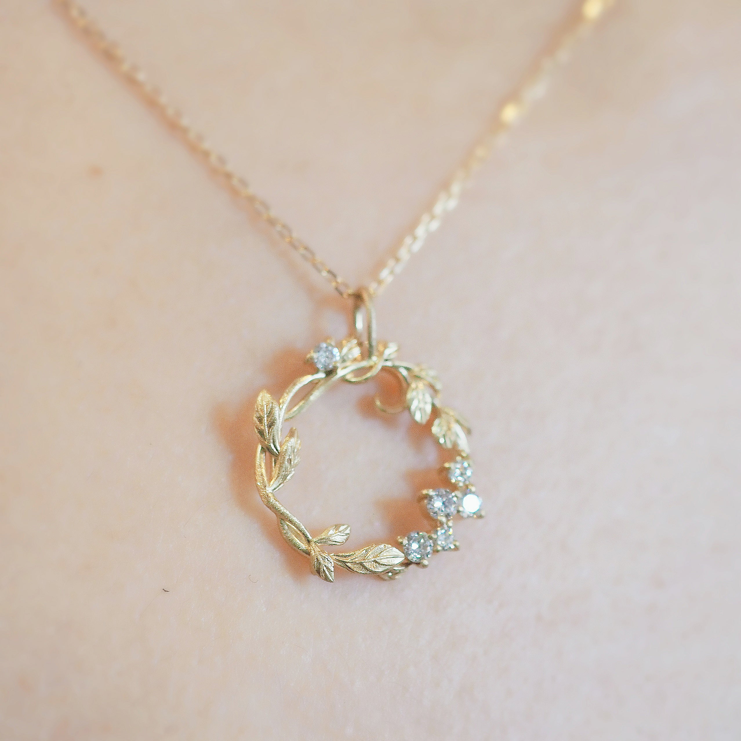 ダイヤモンド K10ネックレス(4月誕生石)《M0090015》