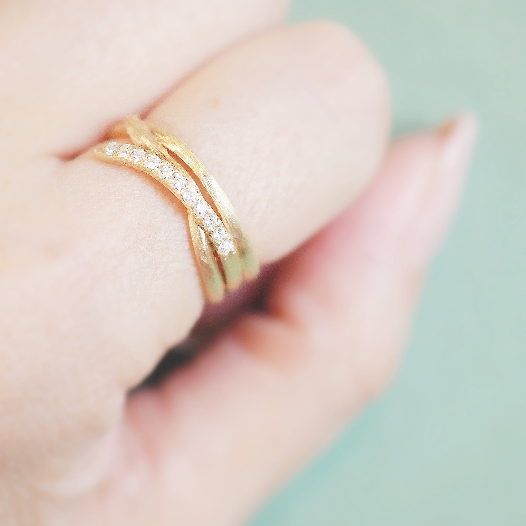 ダイヤモンド K10リング(4月誕生石)《M0090018》