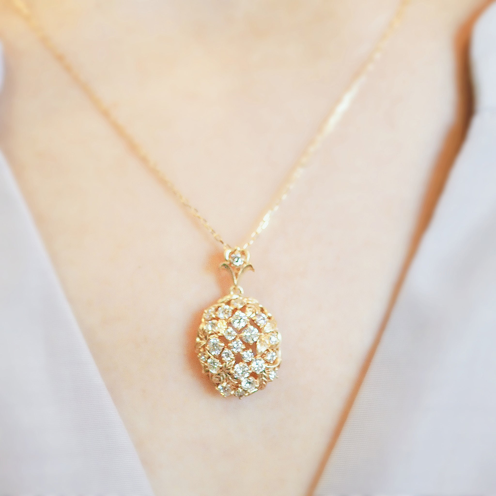 ダイヤモンド K10ネックレス(4月誕生石)《M0090020》