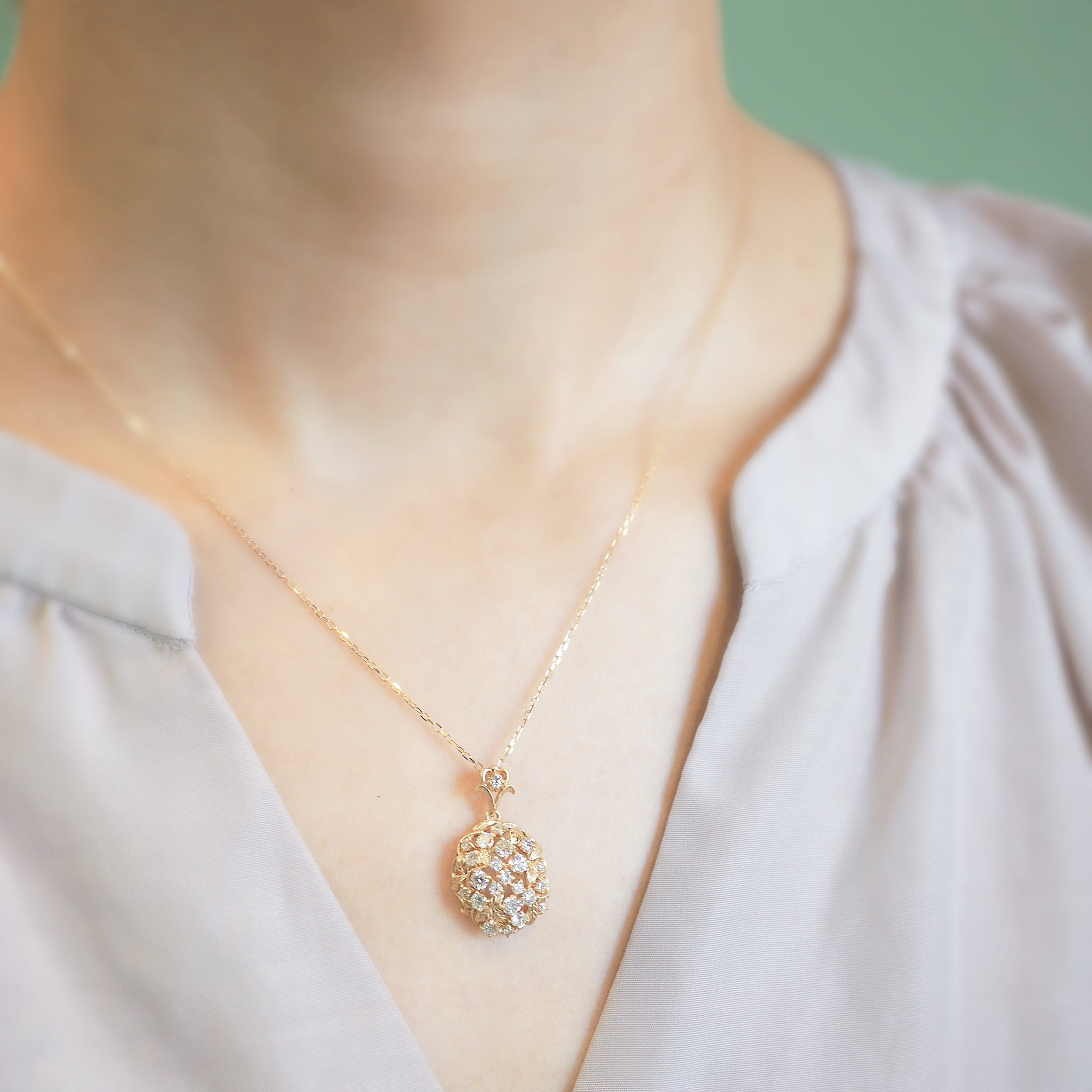 ダイヤモンド K10ネックレス(4月誕生石)《M0090020》