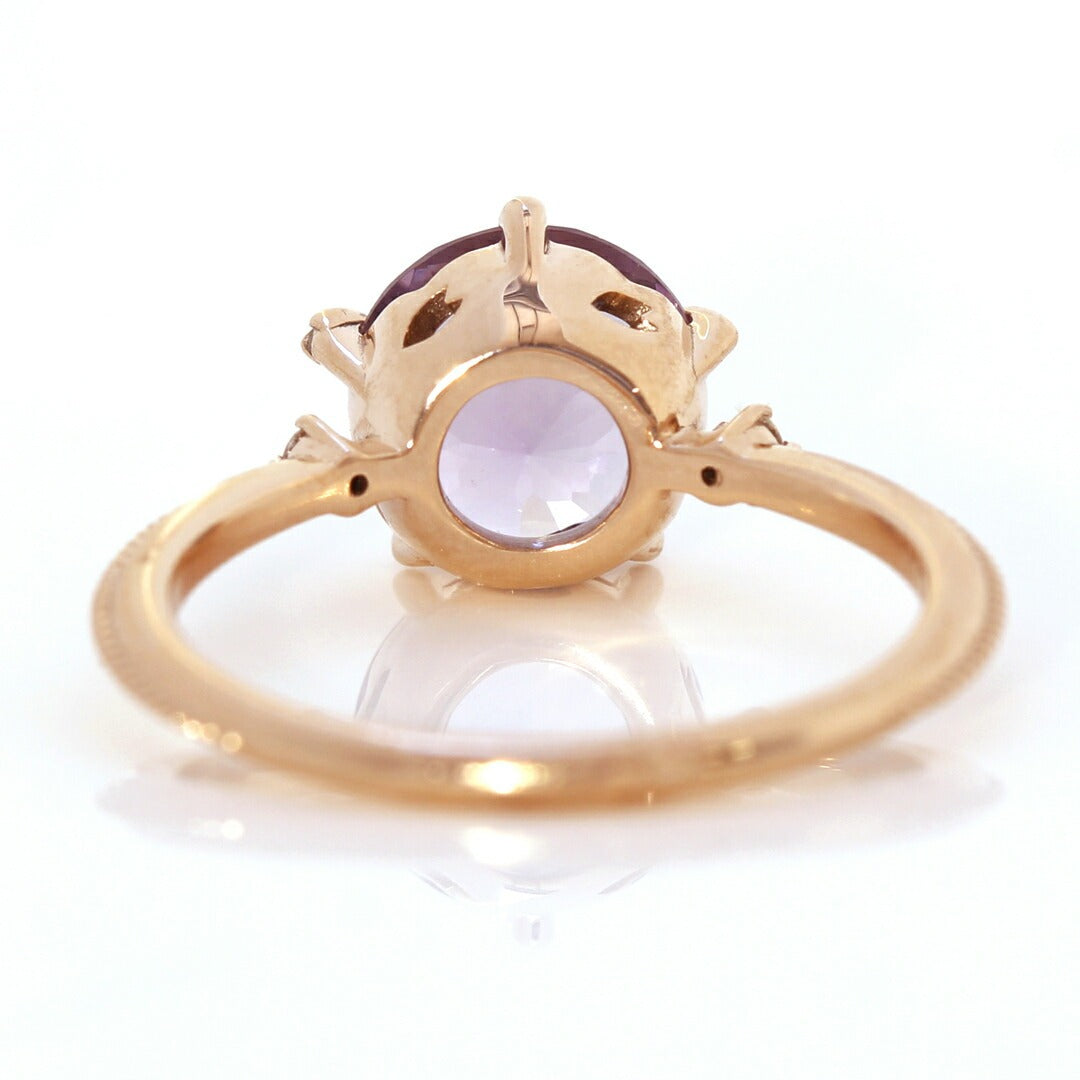 ローズクォーツ K10リング(さくらインカット/グラントワザクラ) 《M0100001》