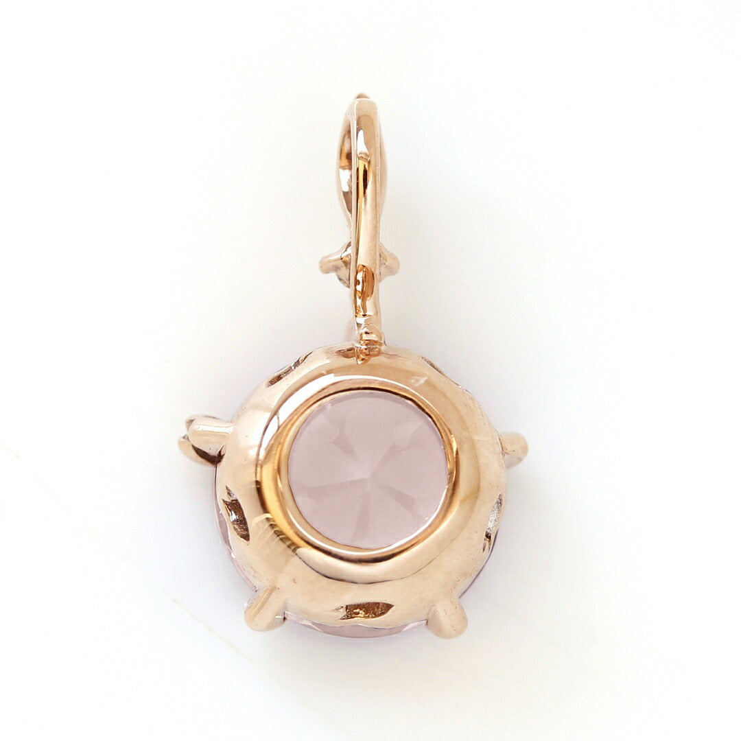 ローズクォーツ K10ペンダントトップ(さくらインカット/グラントワザクラ) 《M0100002》