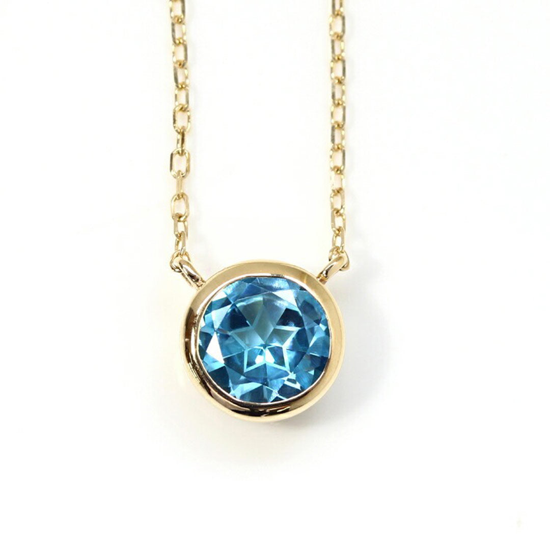 星型ゴールドメッキネックレス 青色ストーン BLUE LILAC BLOOM NECKLACE(2JN1099)K10 ネックレス｜スター